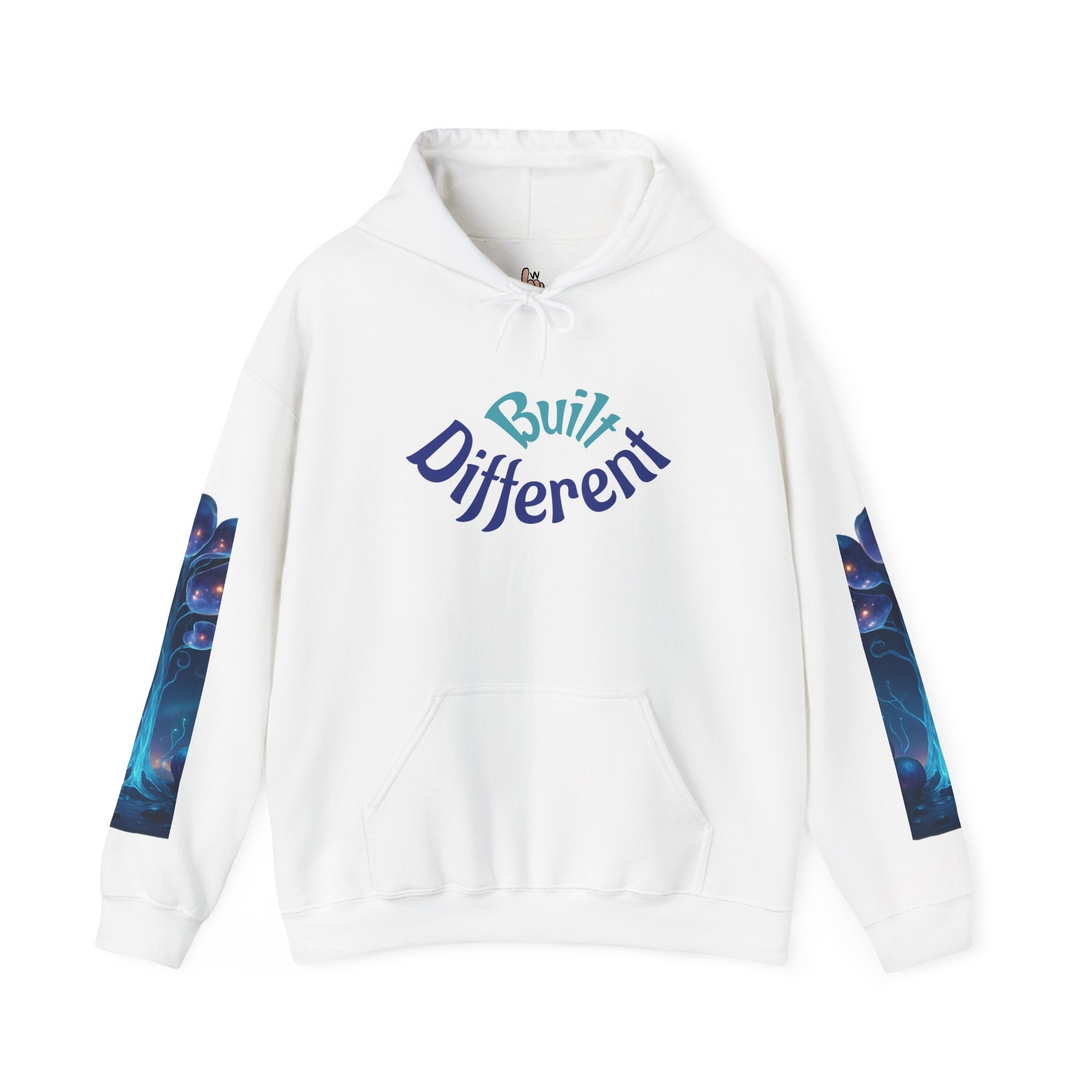 Unisex Heavy Blend Hooded Sweatshirt - Built Different, Cozy Hoodie, Trendy Sweatshirt, Gift for Him/Her, Casual Lounge Wear, Streetwear