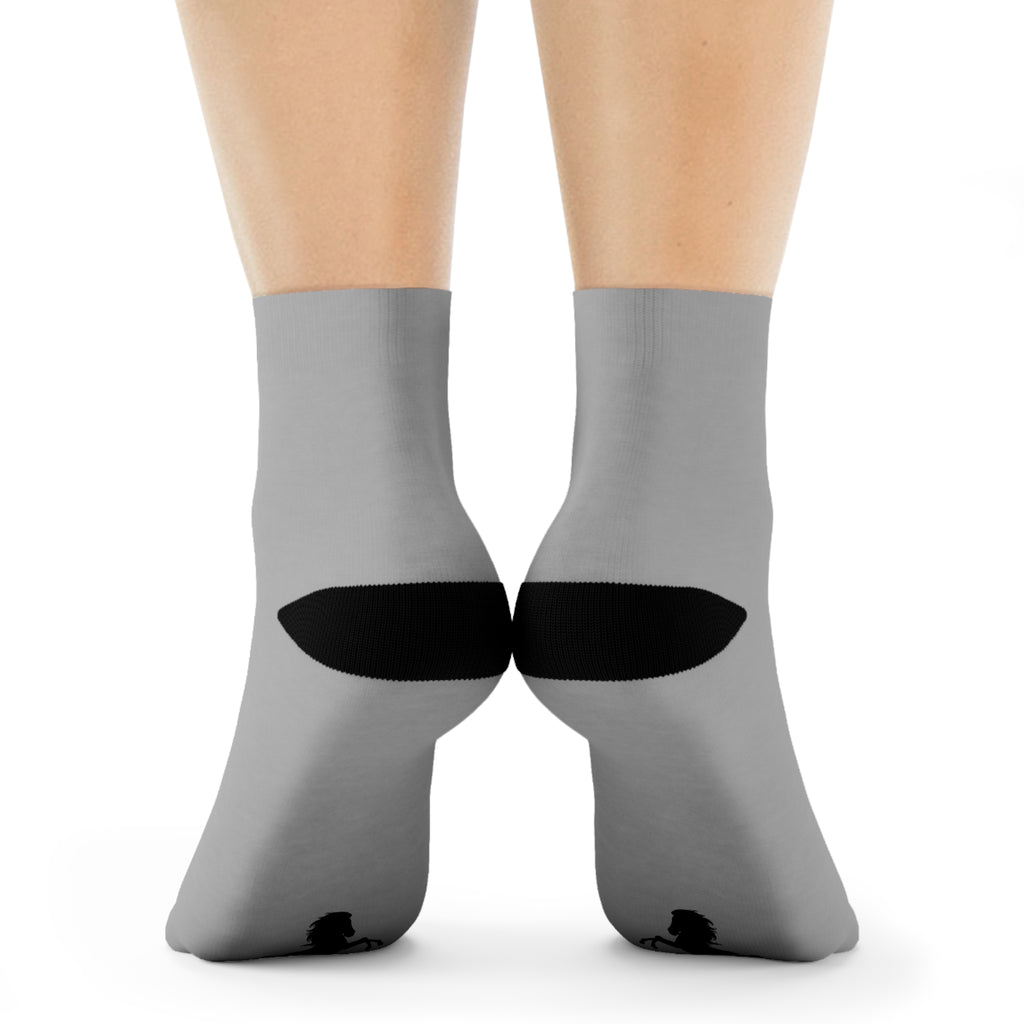 Unicorn & Rabbit Crew Socks — Whimsical Minimalist Animal Crew Socks