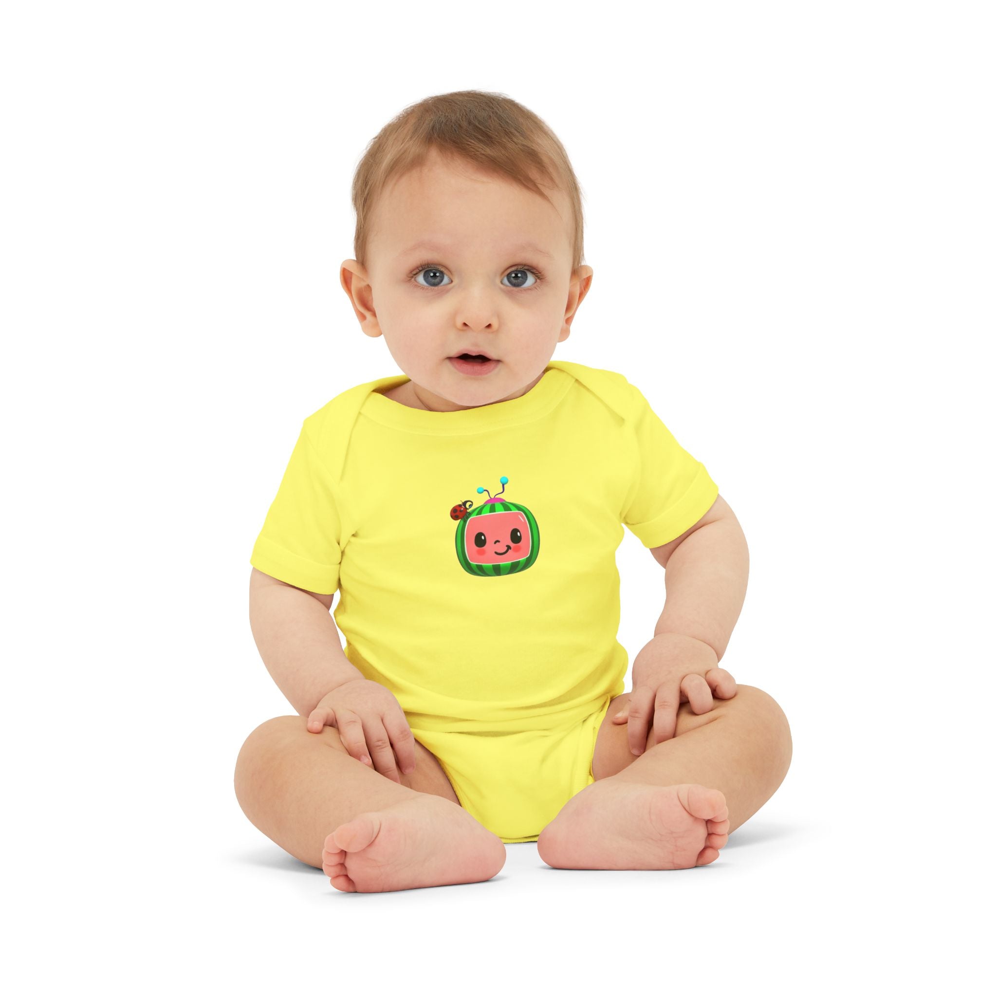 Cute Watermelon-Themed Infant Jersey One Piece