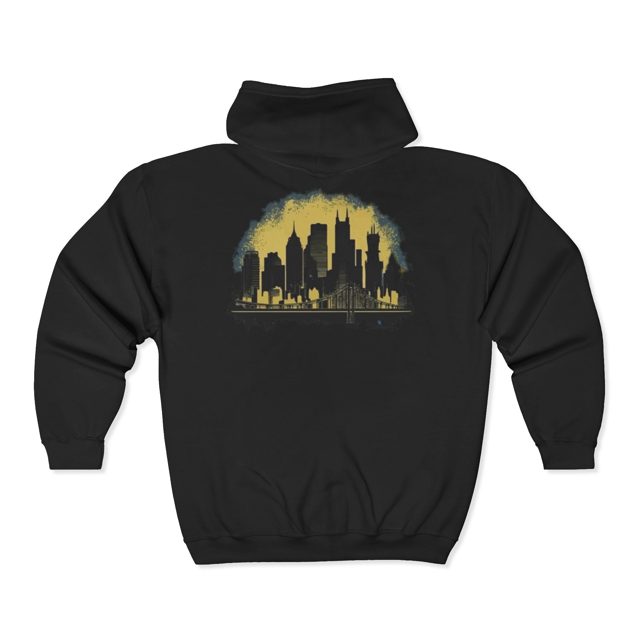 NYC Graphic Zip-Up Hoodie, Urban Fashion, Gift for City Lovers, Cozy Outerwear for Fall, Unisex Sweatshirt, Streetwear Essentials
