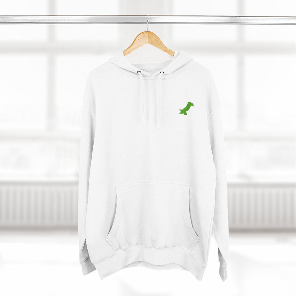 Minimal Green Dachshund Hoodie — Small Chest Dog Silhouette Sweatshirt