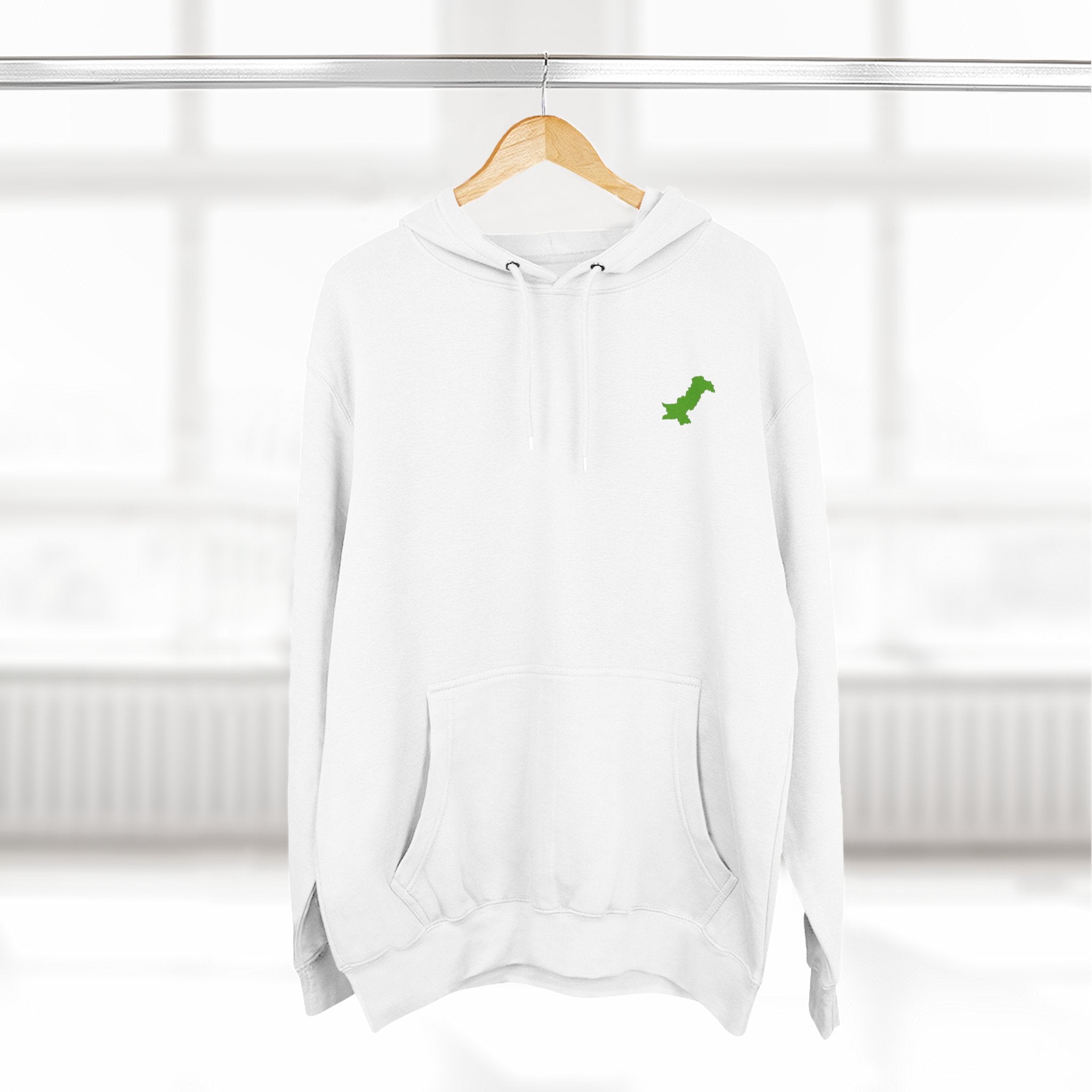 Minimal Green Dachshund Hoodie — Small Chest Dog Silhouette Sweatshirt