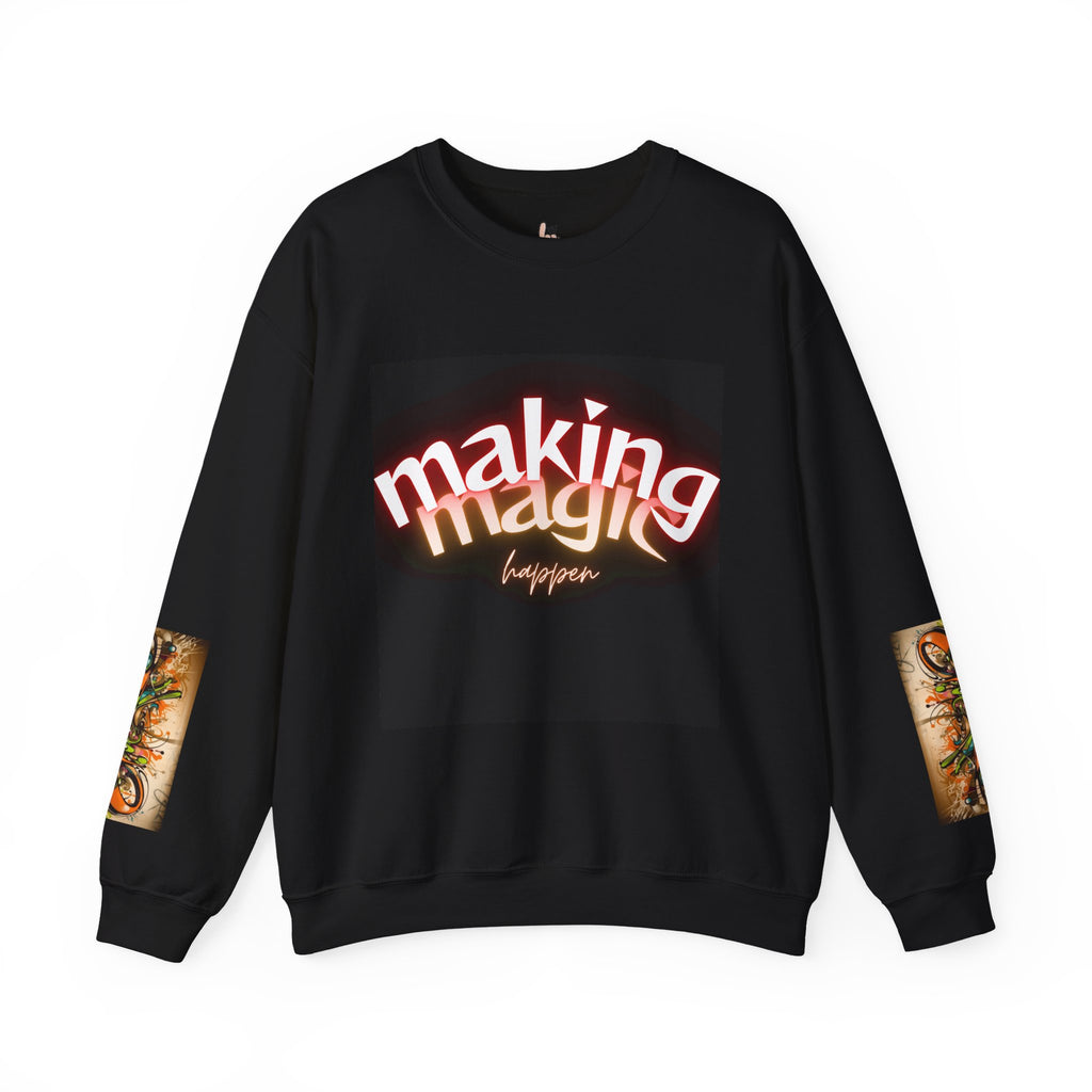 Making Magic Crewneck Sweatshirt | Unisex Graphic Sweater for Creative Souls