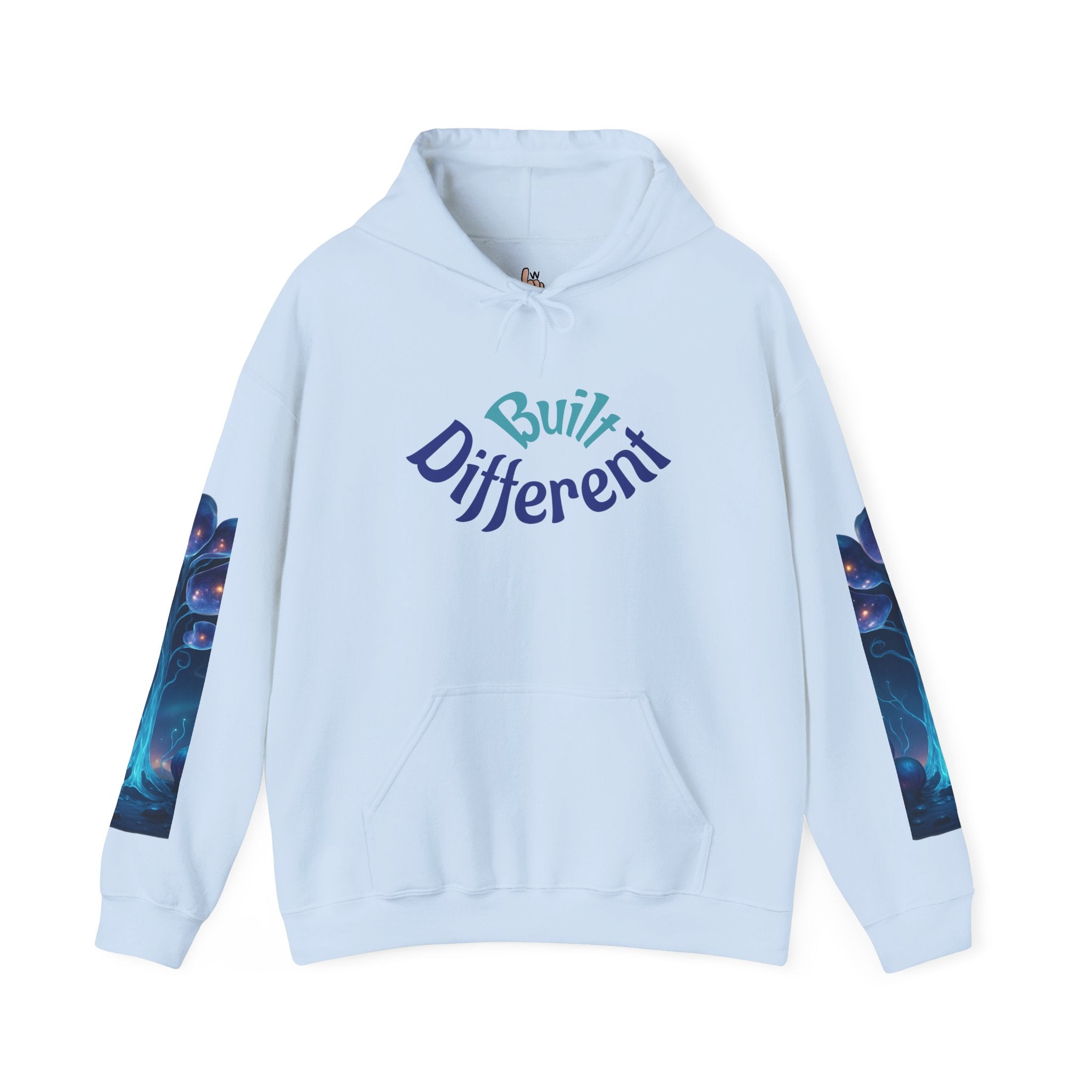 Unisex Heavy Blend Hooded Sweatshirt - Built Different, Cozy Hoodie, Trendy Sweatshirt, Gift for Him/Her, Casual Lounge Wear, Streetwear