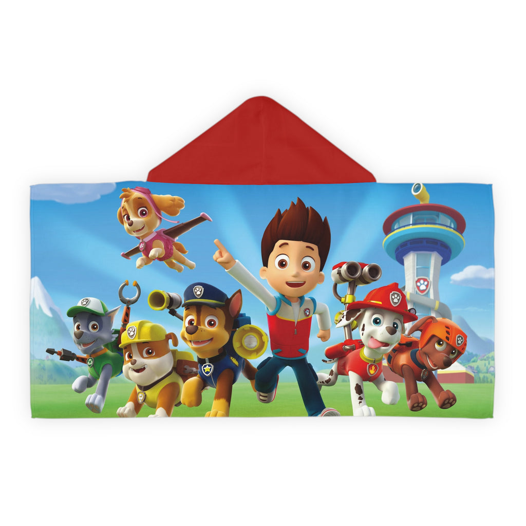 Paw Patrol Kids Hooded Towel – Youth Bath & Beach Wrap with Hooded Chase, Marshall & Friends