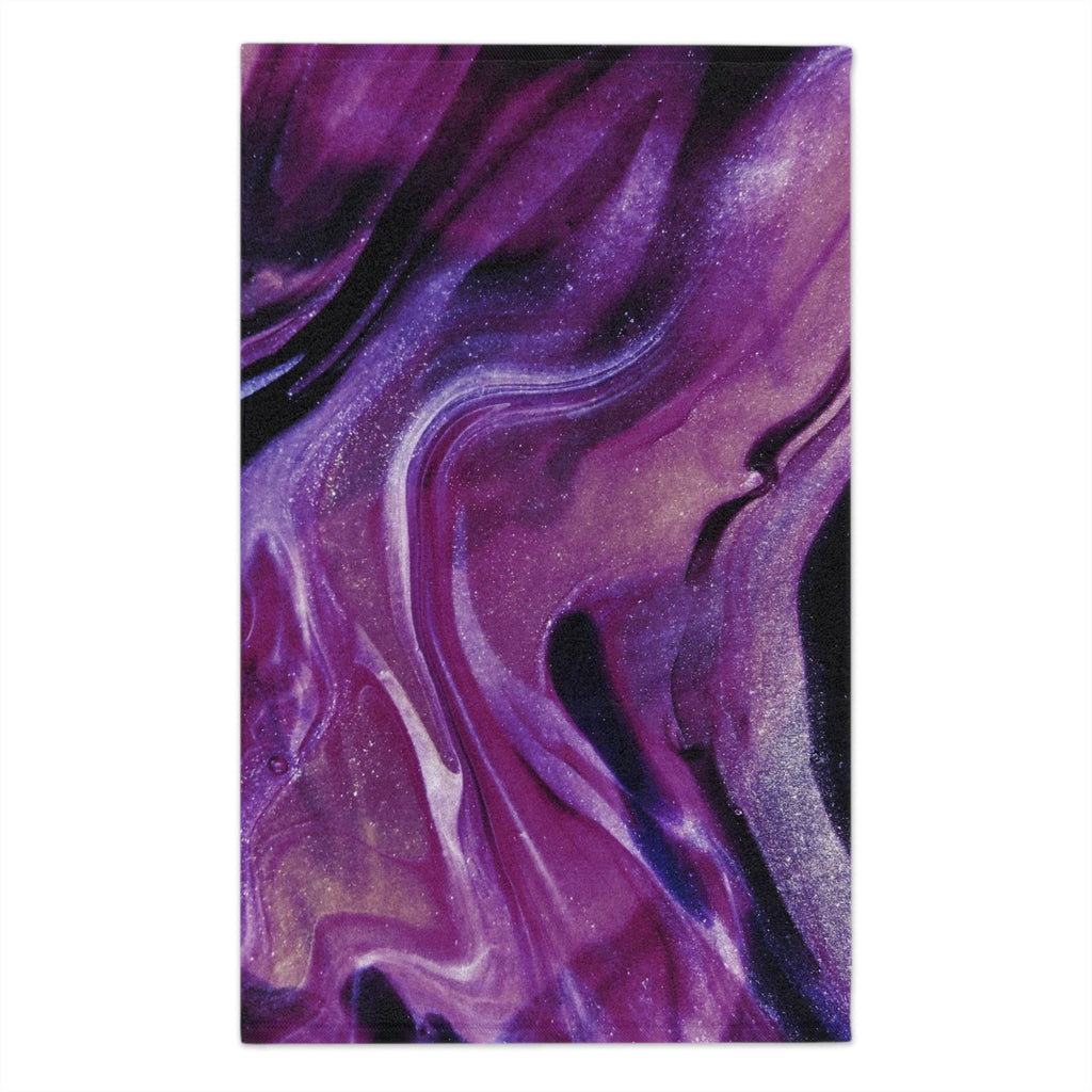 Purple Galaxy Rally Towel — 11x18 Swirl Sports & Fan Towel