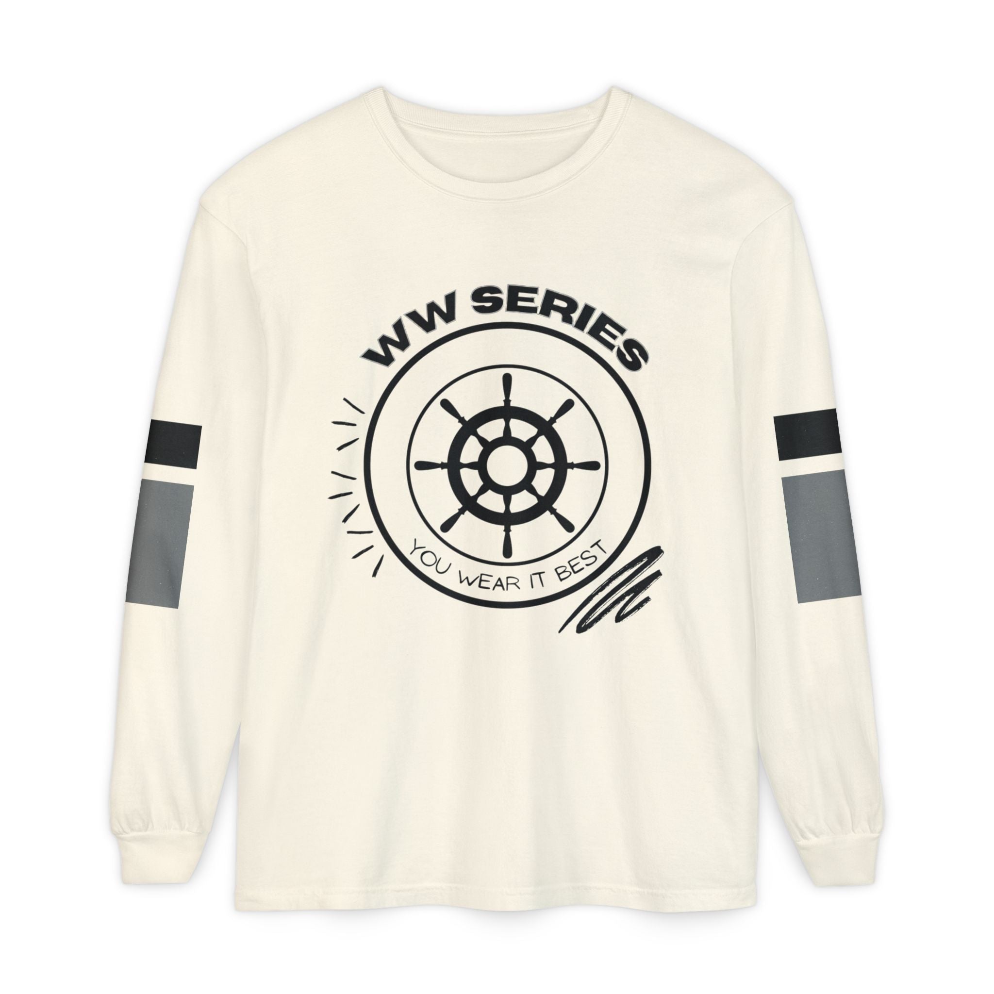 Stylish Unisex Long Sleeve Tee with WW Series Design, Casual Wear, Gift for Him/Her, Great for Parties, Summer Festivities