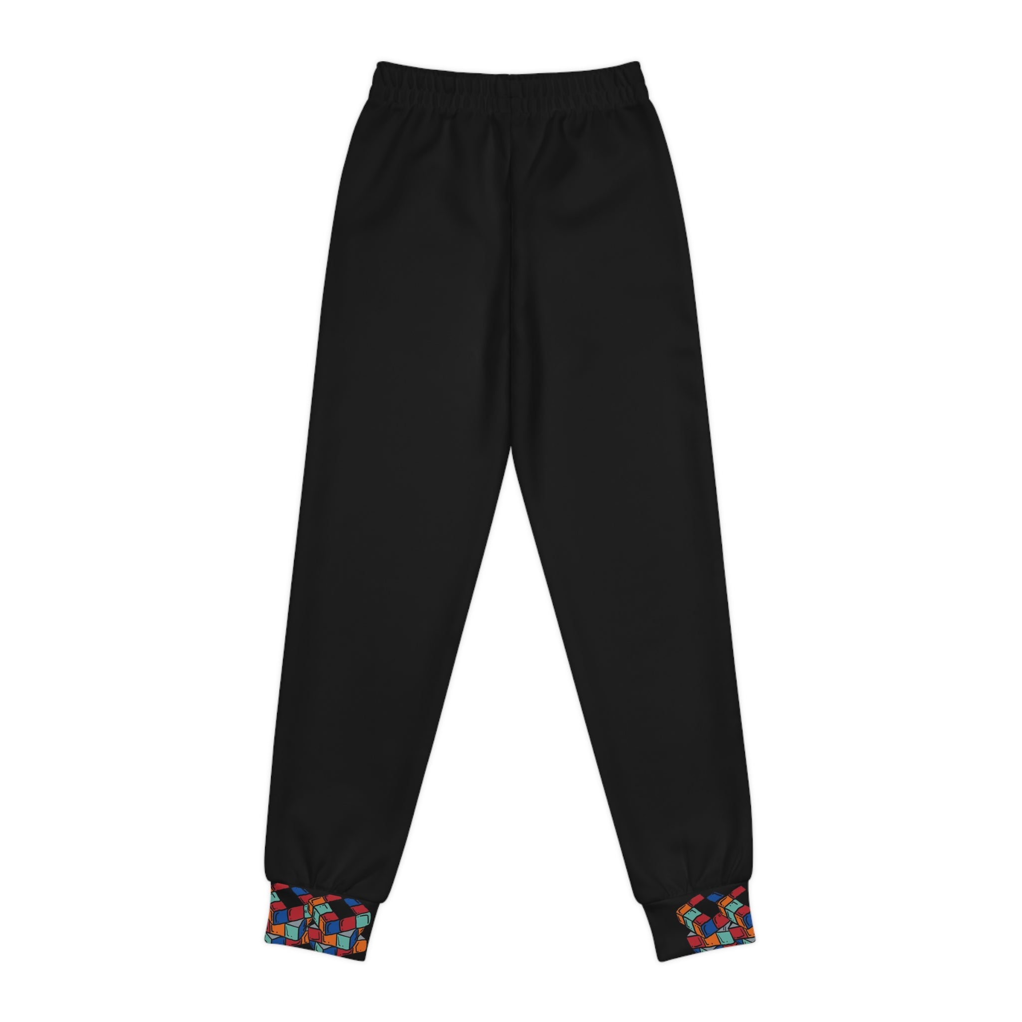 Rubik's Cube Youth Joggers - Fun and Colorful AOP Design
