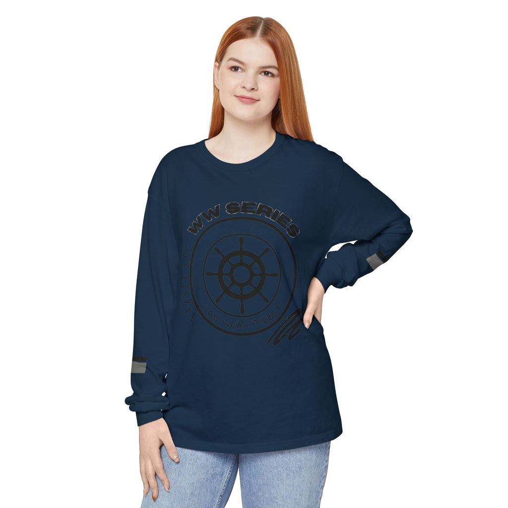 Stylish Unisex Long Sleeve Tee with WW Series Design, Casual Wear, Gift for Him/Her, Great for Parties, Summer Festivities