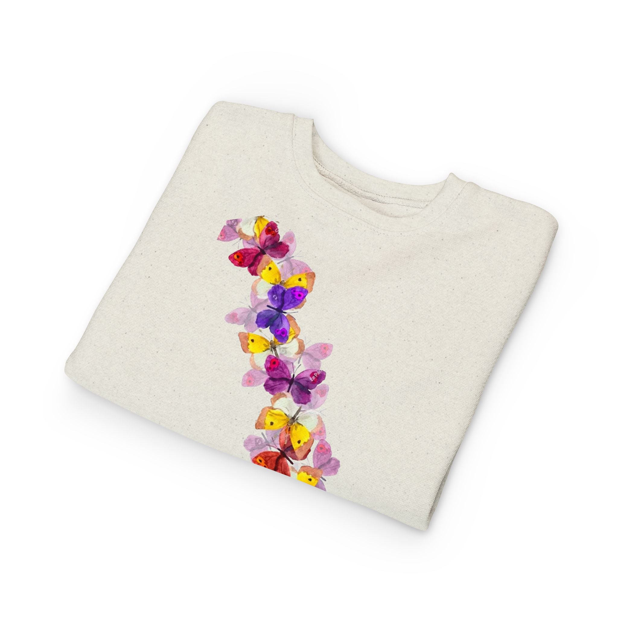 Toddler Sweatshirt — Orange Monarch Butterfly Crewneck (Cute Kids Nature Top)