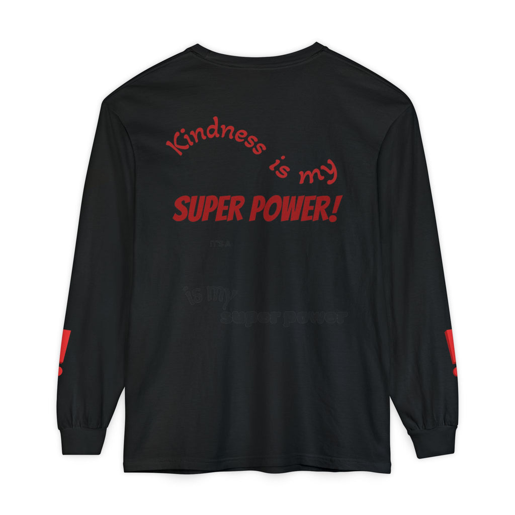 Superboy Long Sleeve T-Shirt - Kindness is My Superpower, Gift for Kids, Youth Apparel, Casual Wear, Birthday, Empowerment Shirt