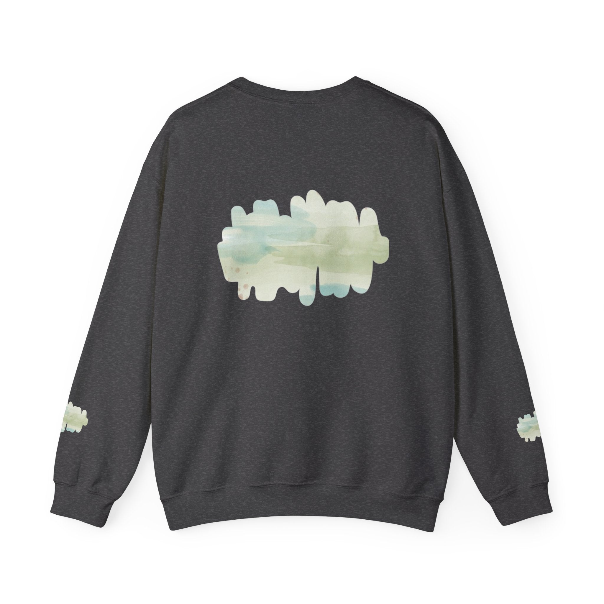 Chic Watercolor Crewneck Sweatshirt - Cozy Fashion, Unisex Design