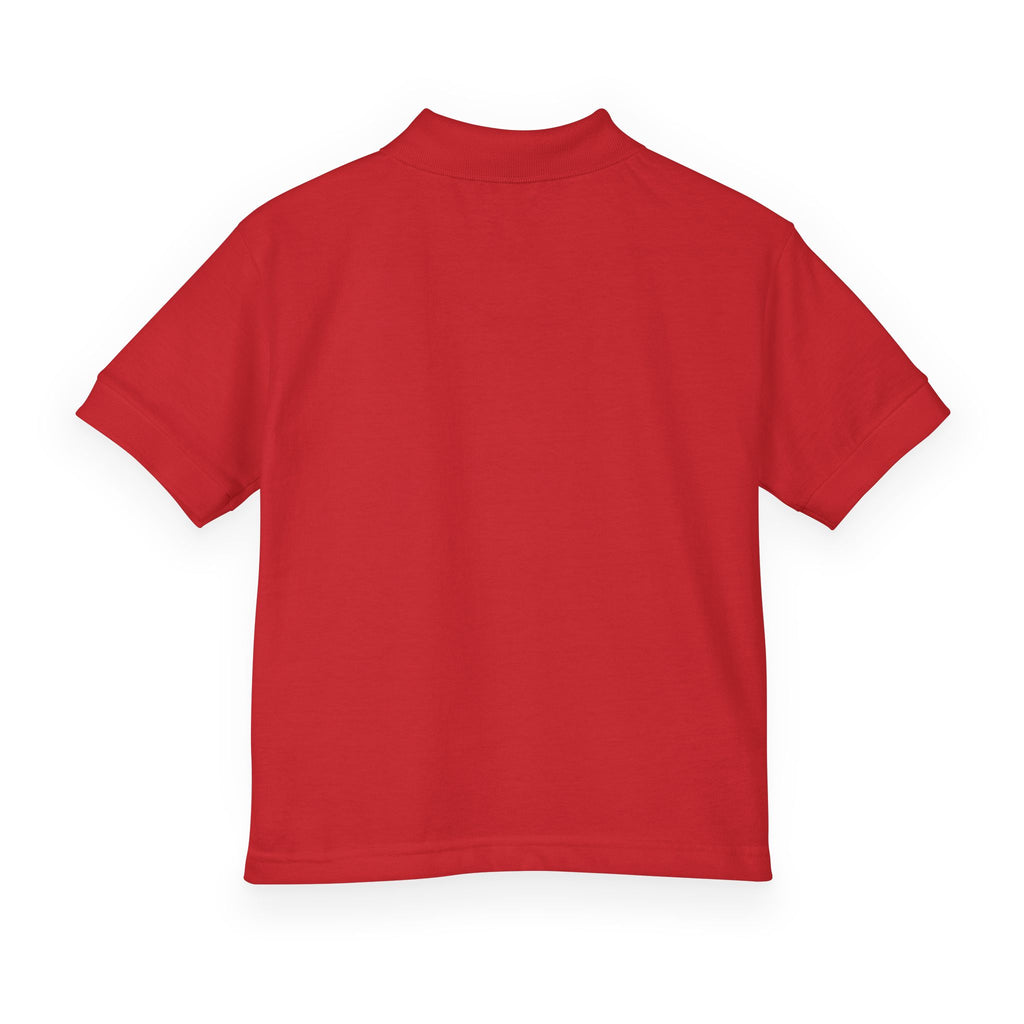 Youth Soccer Polo Tee with Football Emblem
