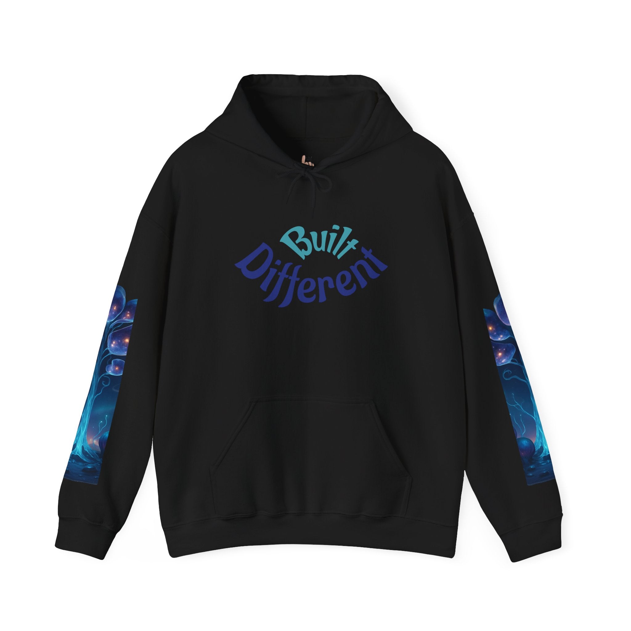 Unisex Heavy Blend Hooded Sweatshirt - Built Different, Cozy Hoodie, Trendy Sweatshirt, Gift for Him/Her, Casual Lounge Wear, Streetwear