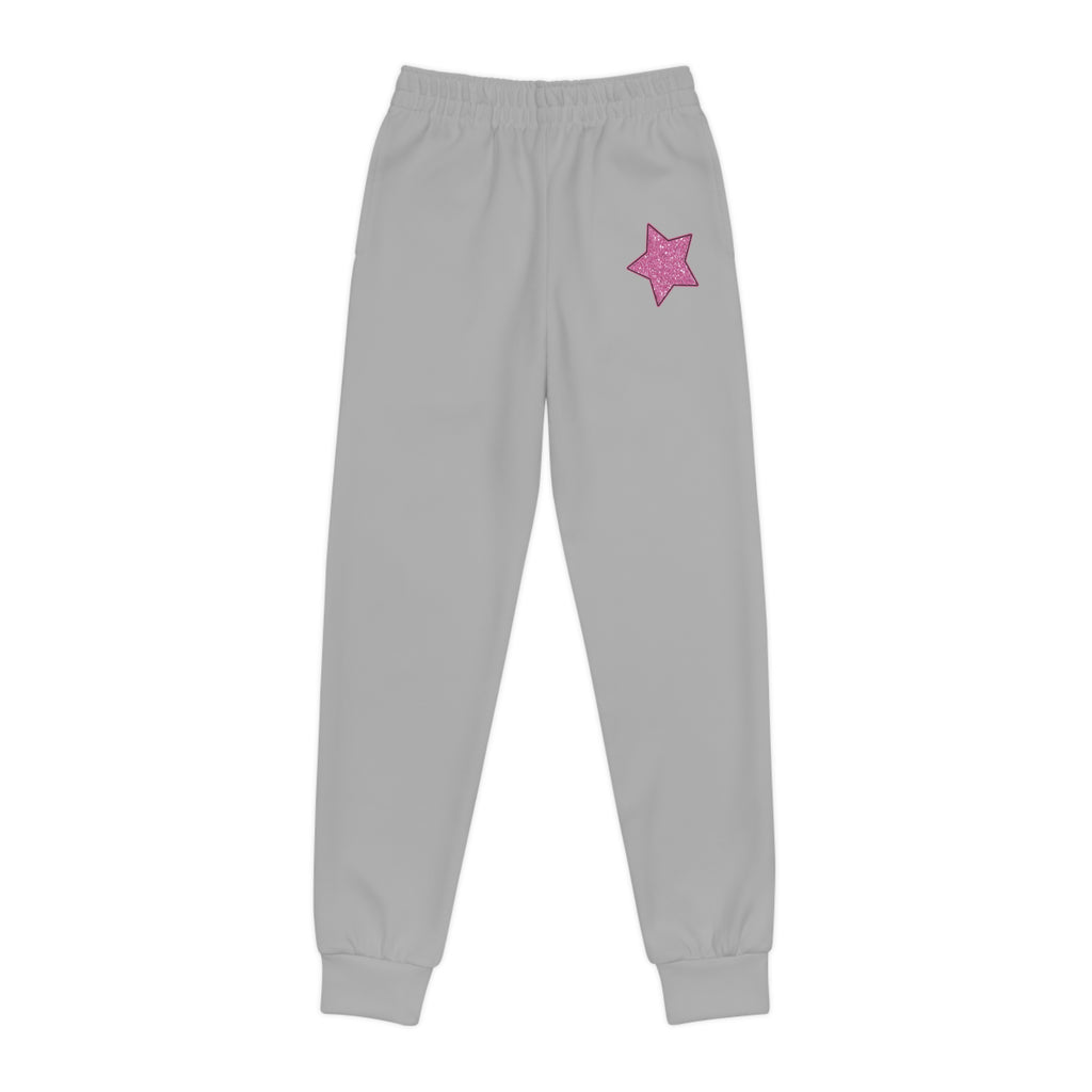 Youth Joggers with Glitter Star Accent