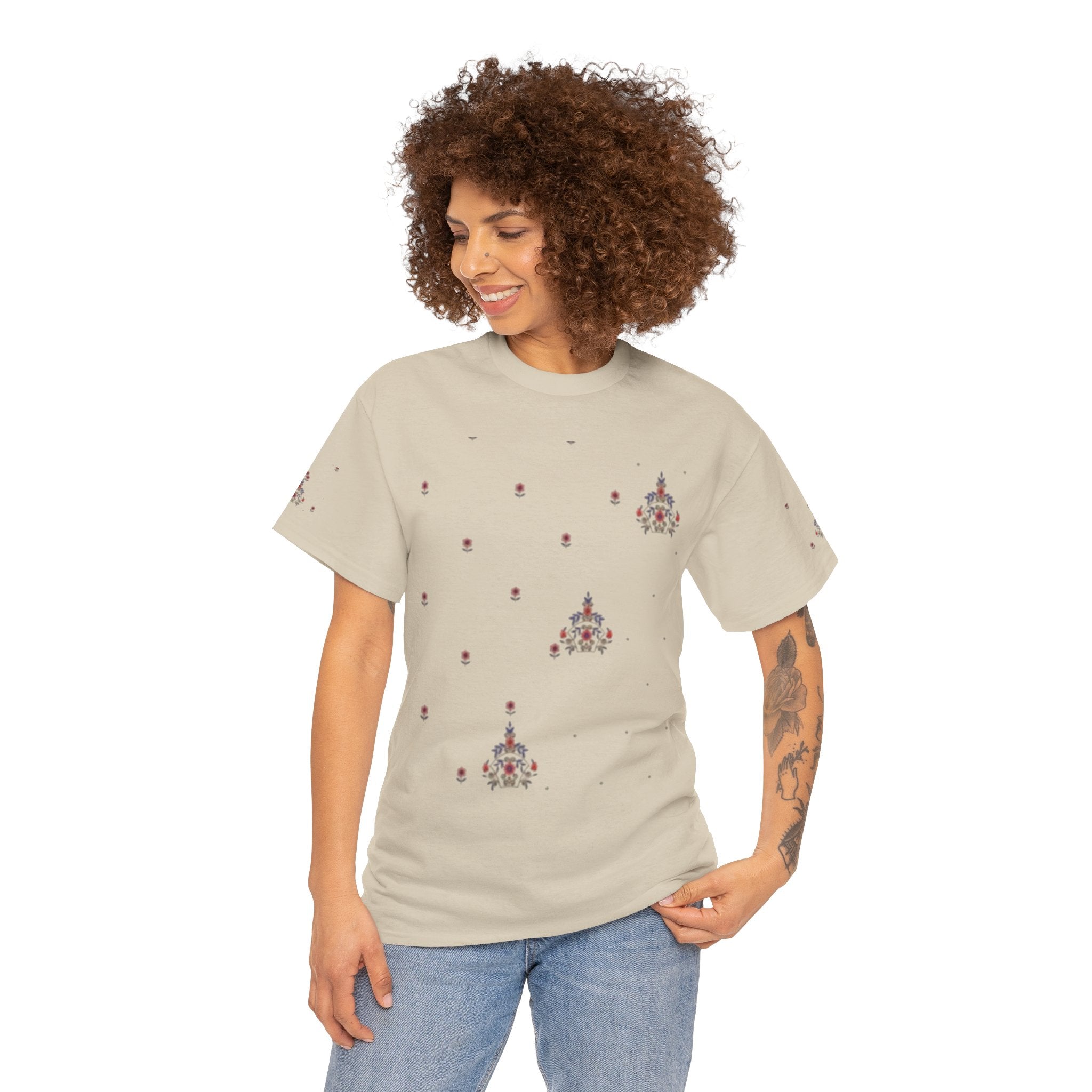 Space Invader Floral Tee — Retro Pixel Shooter Graphic T‑Shirt
