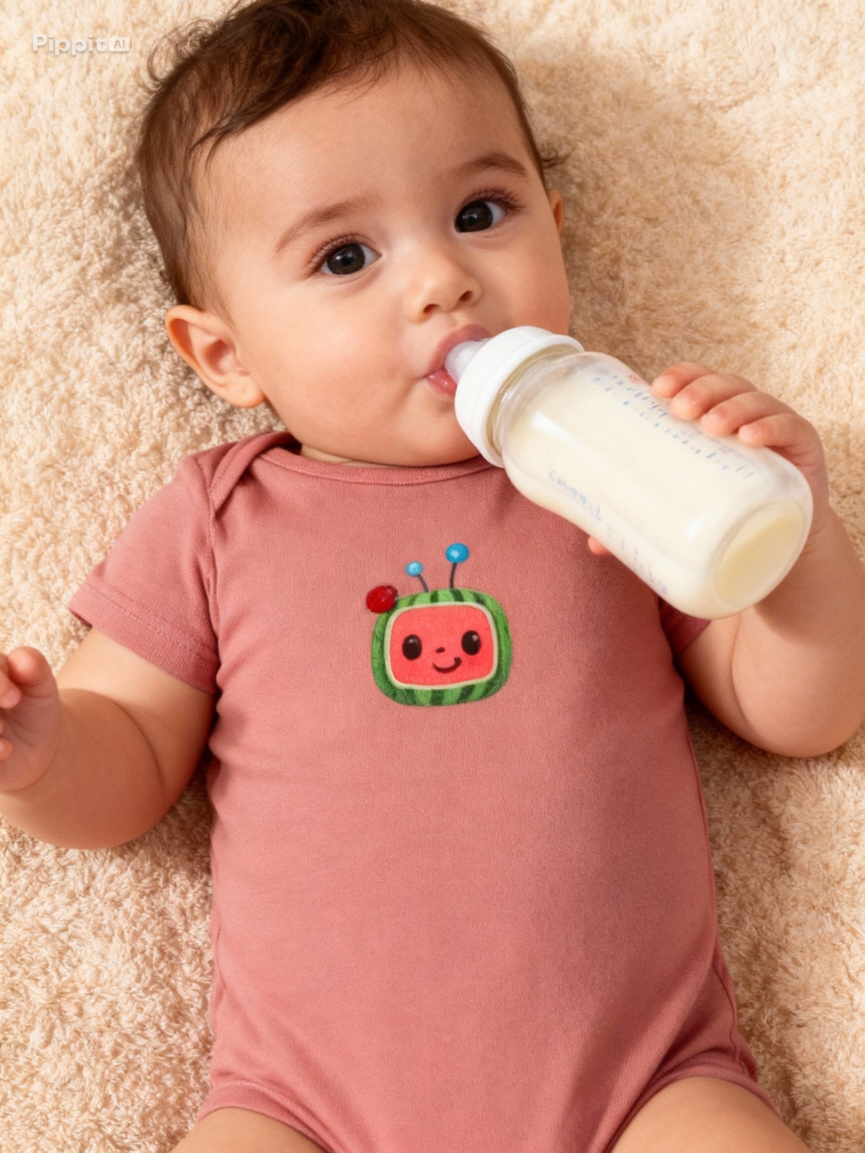Cute Watermelon-Themed Infant Jersey One Piece