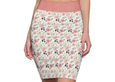 Floral Women's Pencil Skirt for Spring Elegance