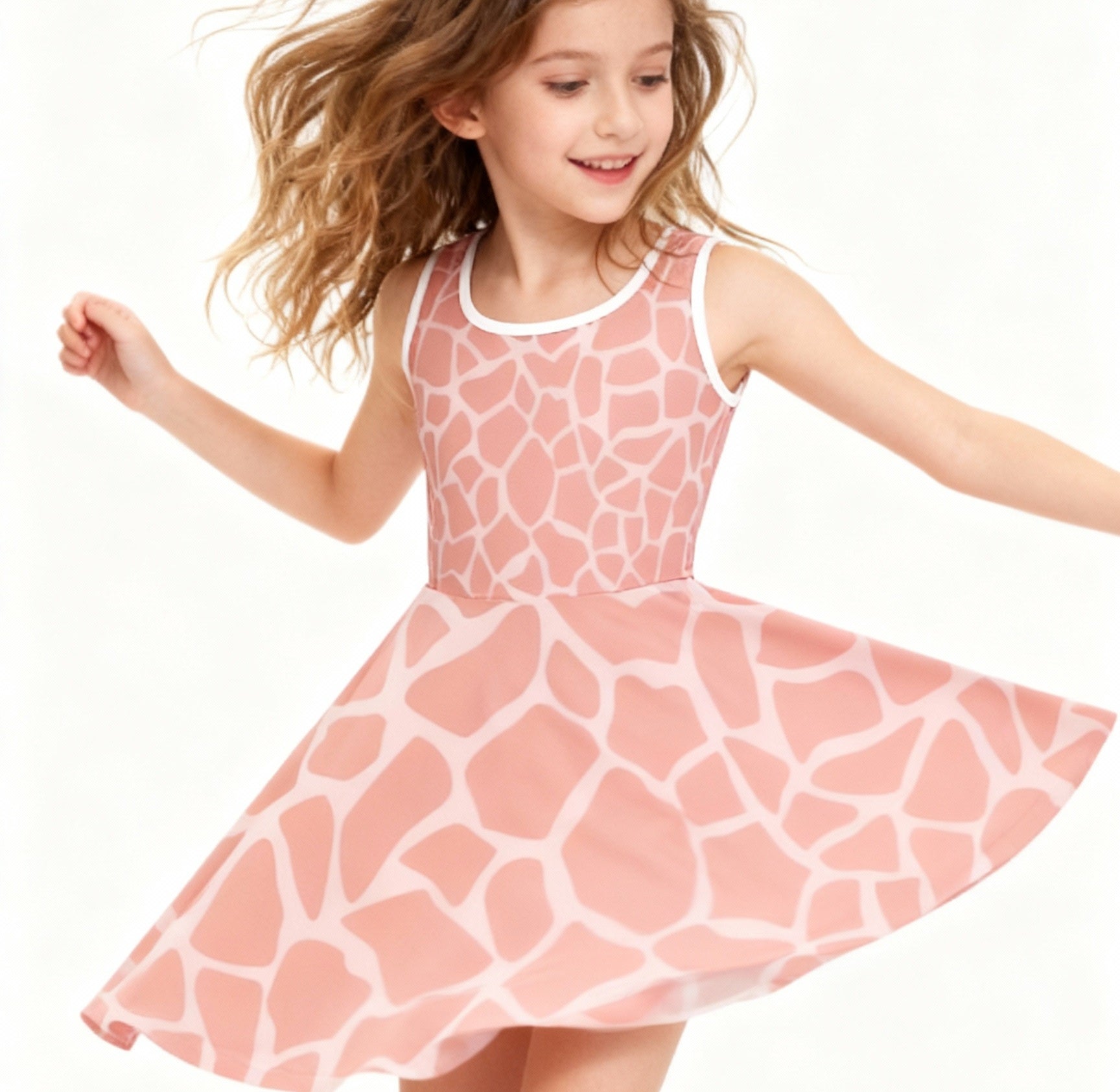 Girls' Giraffe Print Sundress - Fun & Stylish Summer Dress