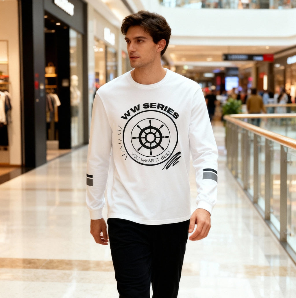 Stylish Unisex Long Sleeve Tee with WW Series Design, Casual Wear, Gift for Him/Her, Great for Parties, Summer Festivities