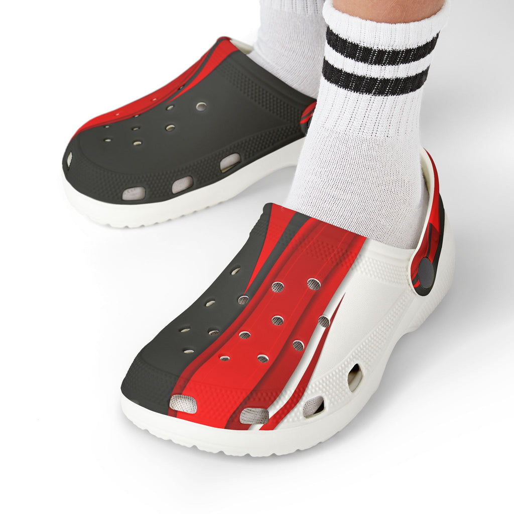 Stylish Kid's EVA Foam Clogs - Trendy Red & Black Design