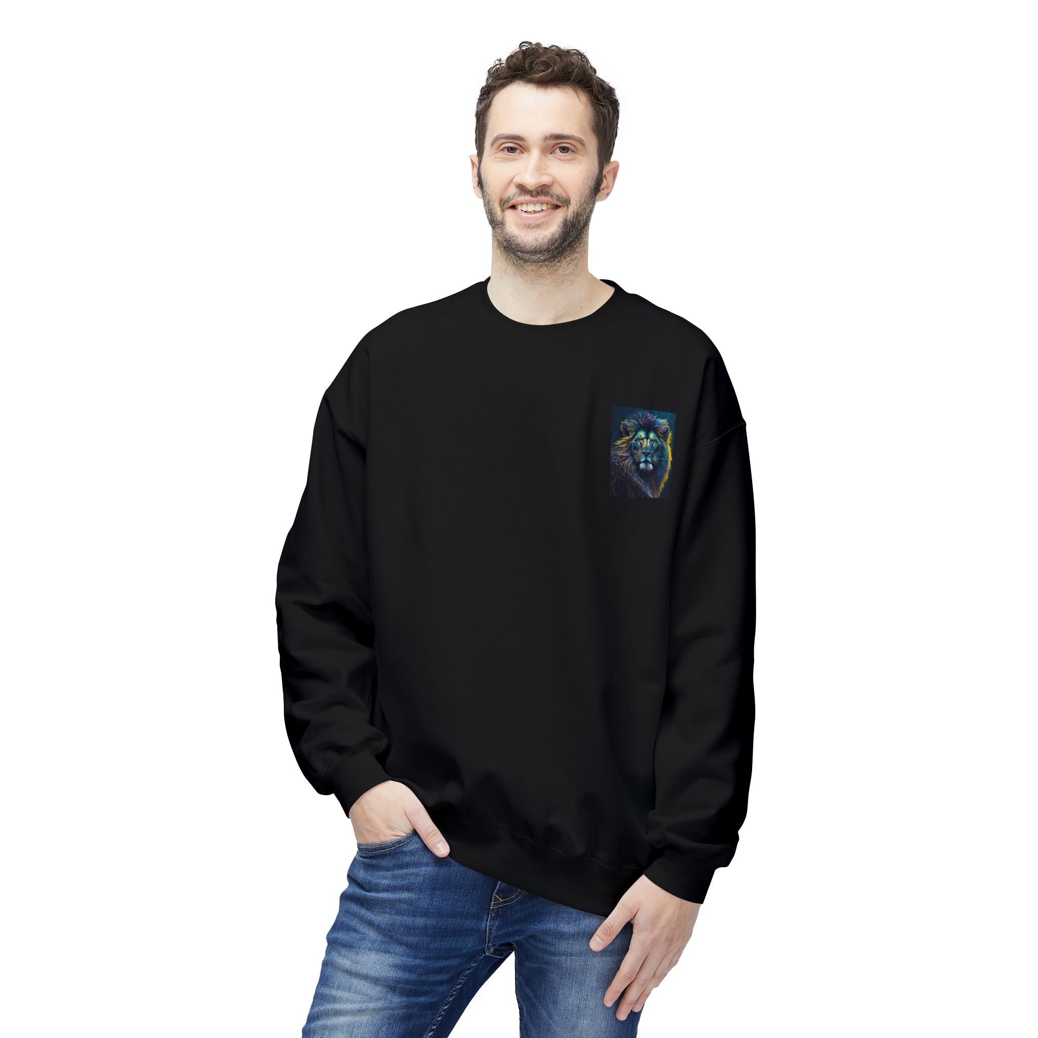 Vibrant Lion Crewneck Sweatshirt, Cozy Fleece Sweatshirt for Animal Lovers, Gift for Wildlife Enthusiasts, Stylish Casual Wear, [...]