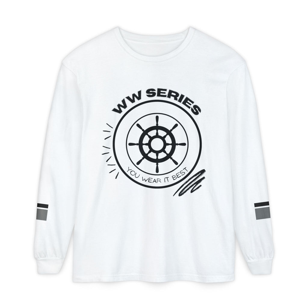 Stylish Unisex Long Sleeve Tee with WW Series Design, Casual Wear, Gift for Him/Her, Great for Parties, Summer Festivities