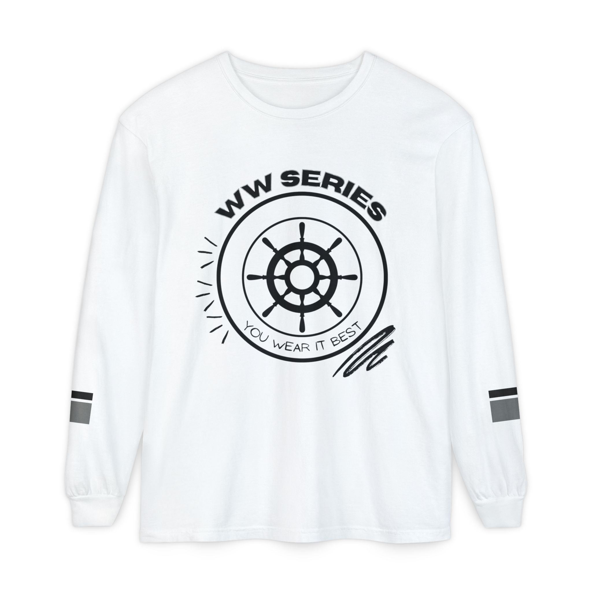 Stylish Unisex Long Sleeve Tee with WW Series Design, Casual Wear, Gift for Him/Her, Great for Parties, Summer Festivities