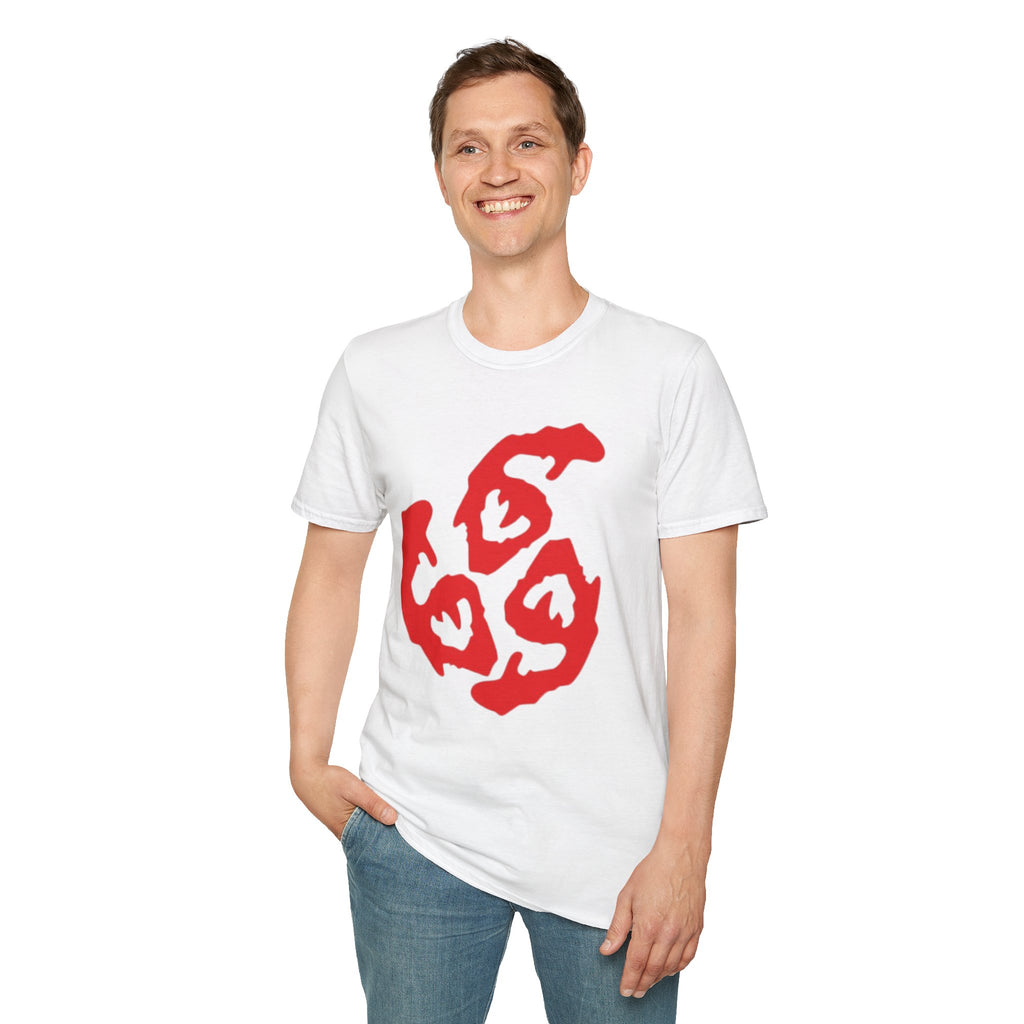 Unisex Graphic T-Shirt - Red 666 Design, Perfect for Edgy Streetwear