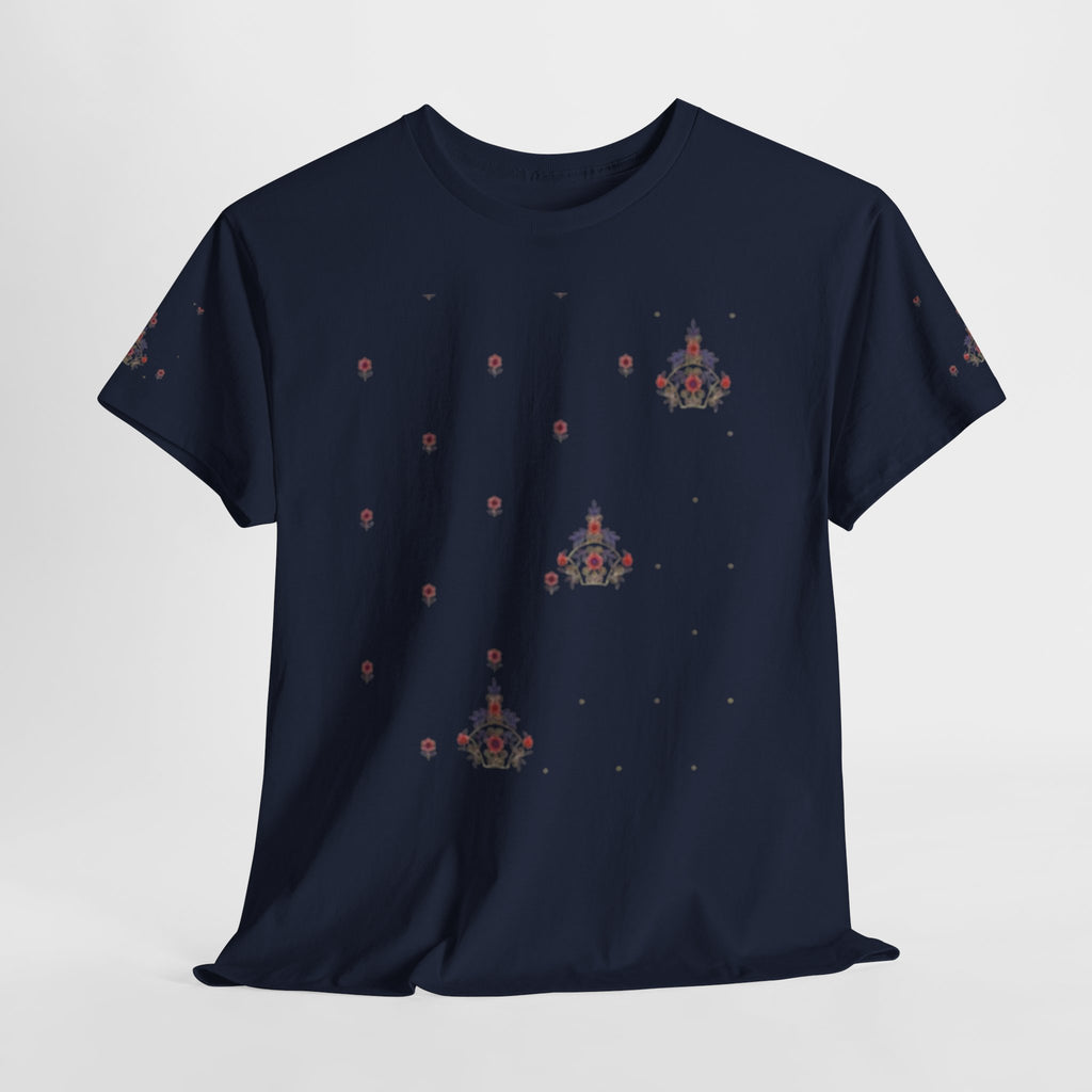 Space Invader Floral Tee — Retro Pixel Shooter Graphic T‑Shirt