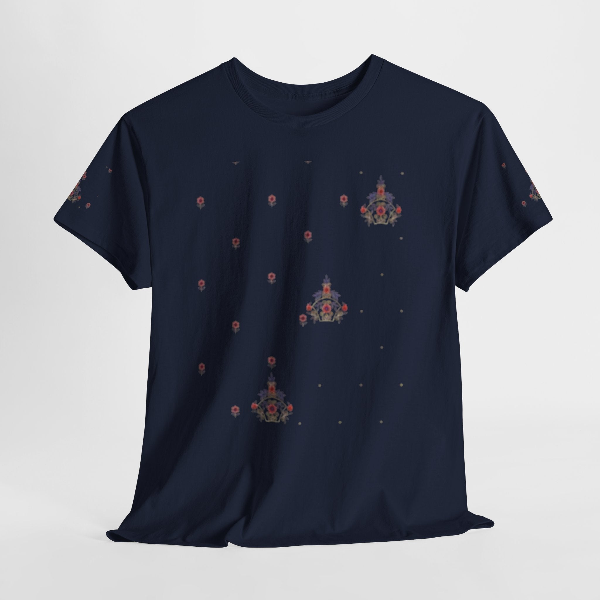 Space Invader Floral Tee — Retro Pixel Shooter Graphic T‑Shirt