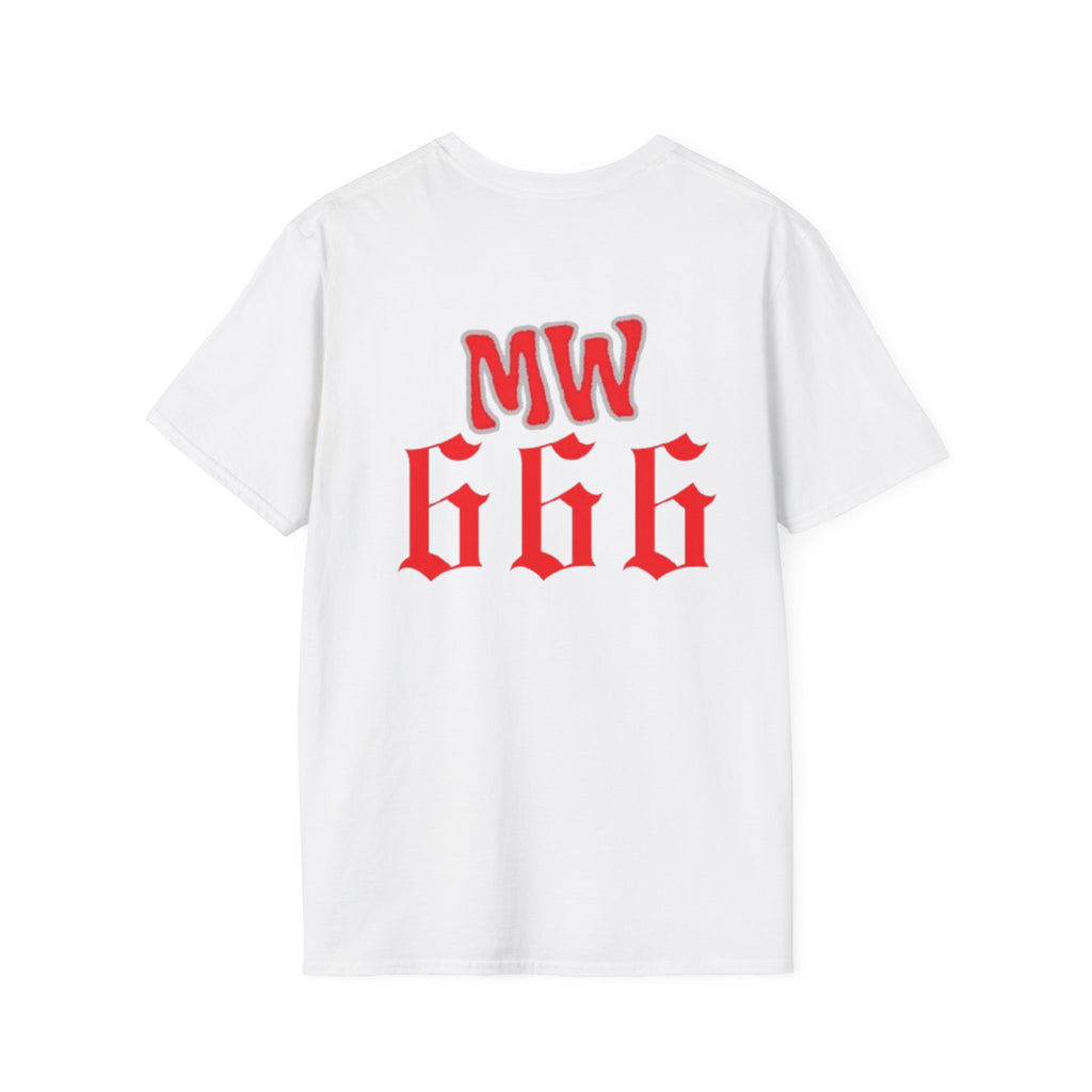 Unisex Graphic T-Shirt - Red 666 Design, Perfect for Edgy Streetwear