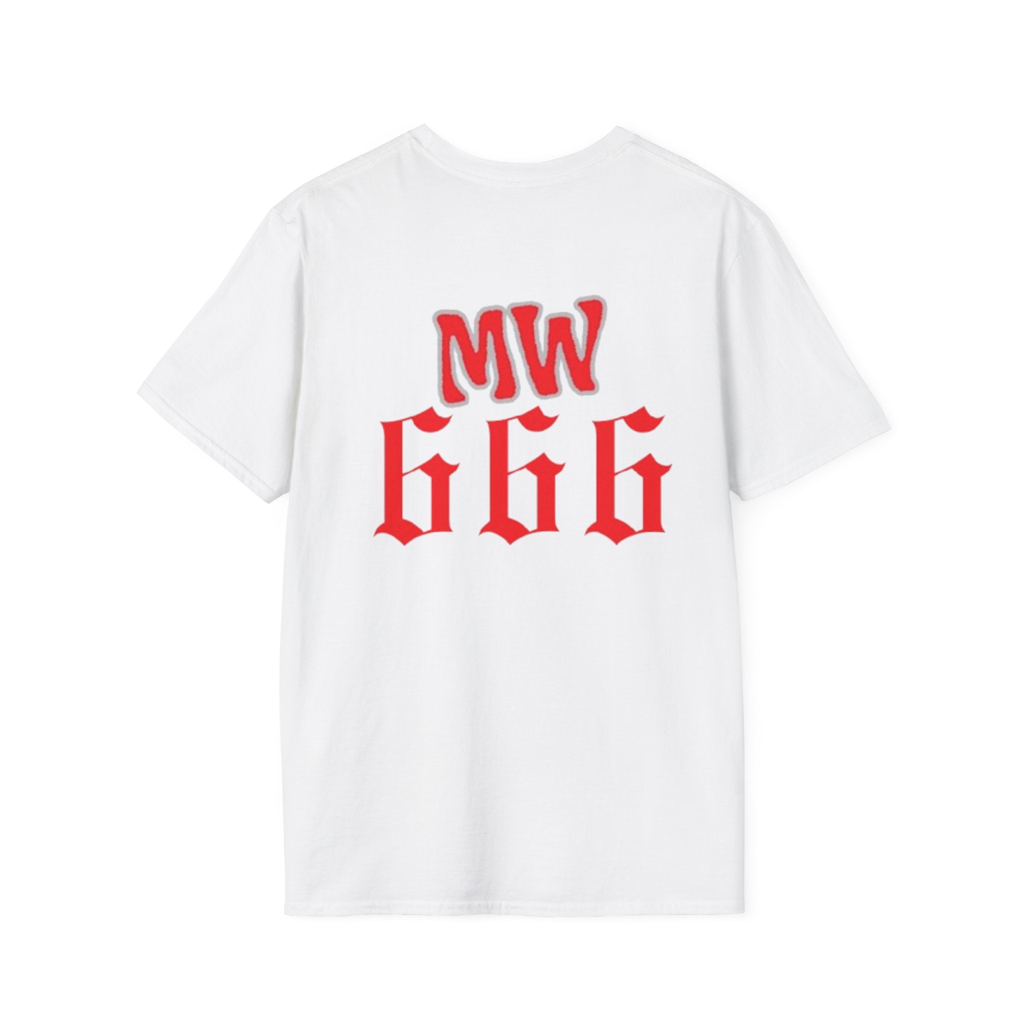 Unisex Graphic T-Shirt - Red 666 Design, Perfect for Edgy Streetwear