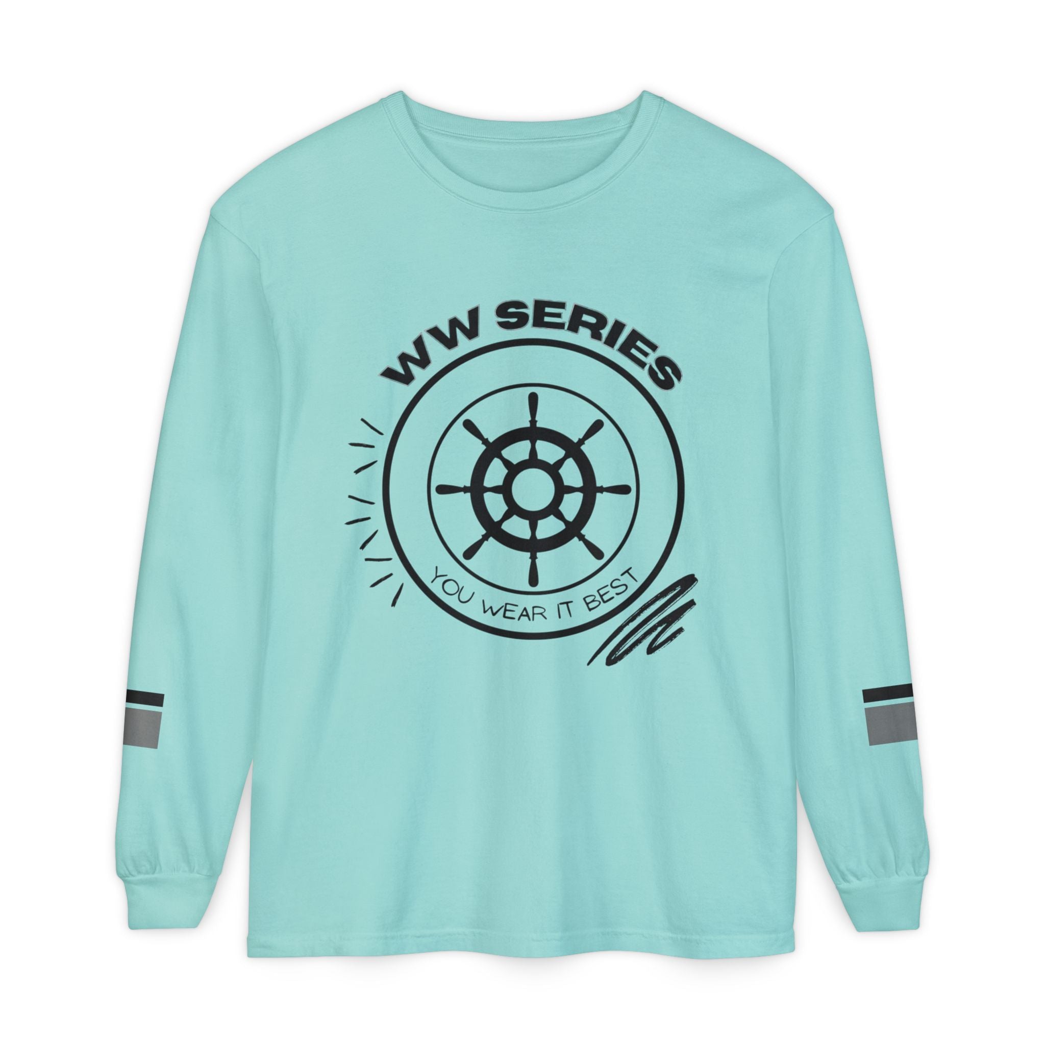 Stylish Unisex Long Sleeve Tee with WW Series Design, Casual Wear, Gift for Him/Her, Great for Parties, Summer Festivities