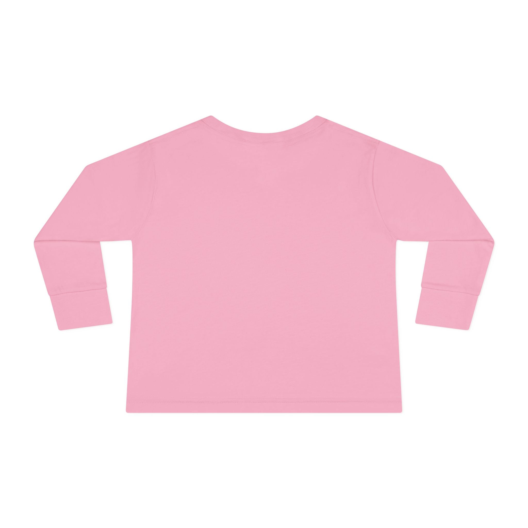 Toddler Long Sleeve Tee — Cute Peeking Cartoon Girl Graphic