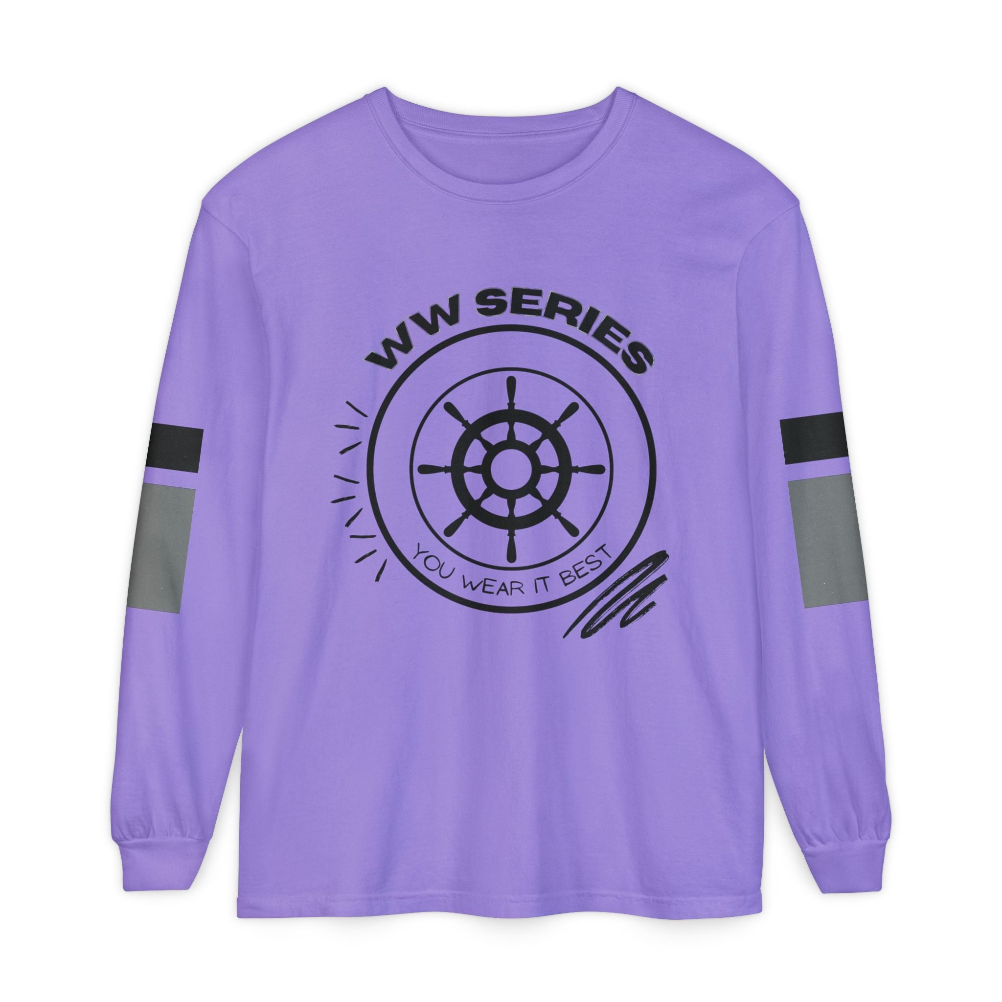 Stylish Unisex Long Sleeve Tee with WW Series Design, Casual Wear, Gift for Him/Her, Great for Parties, Summer Festivities