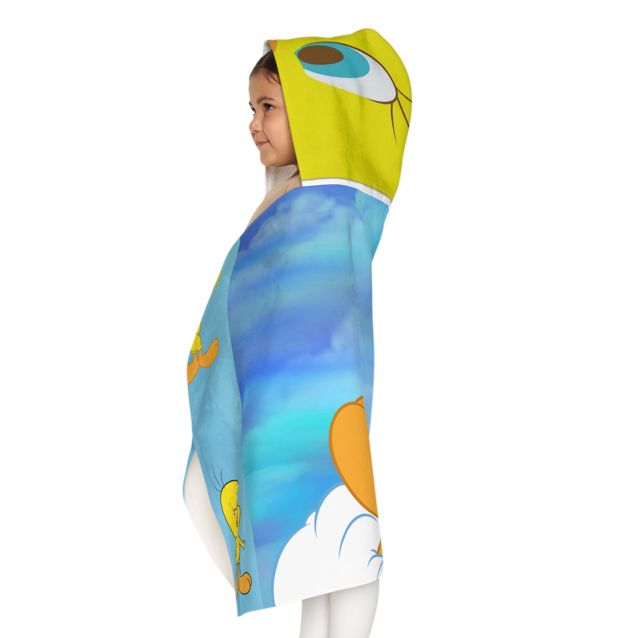Tweety Hooded Youth Towel — Cute Cartoon Bath & Beach Wrap for Kids