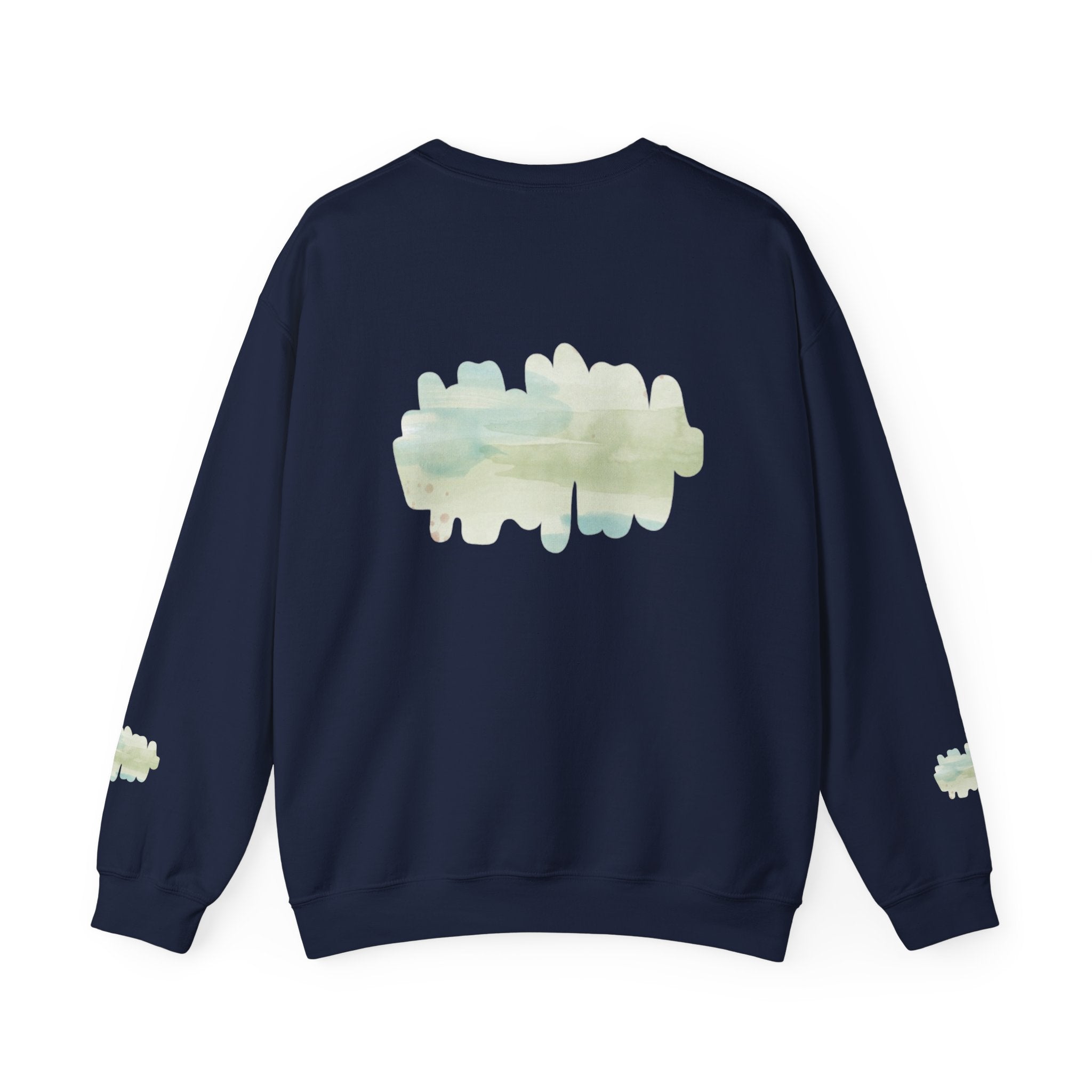 Chic Watercolor Crewneck Sweatshirt - Cozy Fashion, Unisex Design