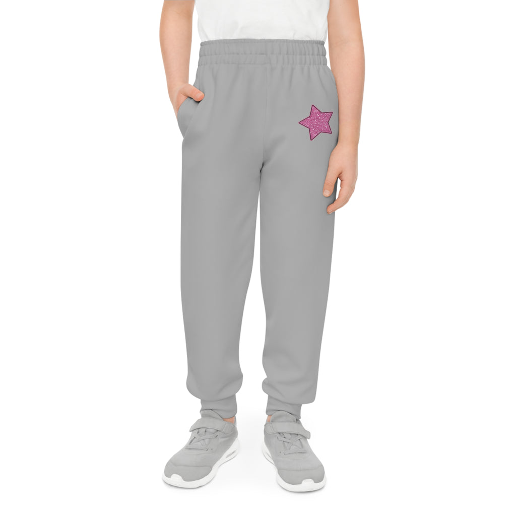 Youth Joggers with Glitter Star Accent