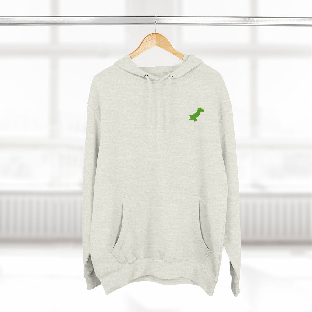 Minimal Green Dachshund Hoodie — Small Chest Dog Silhouette Sweatshirt