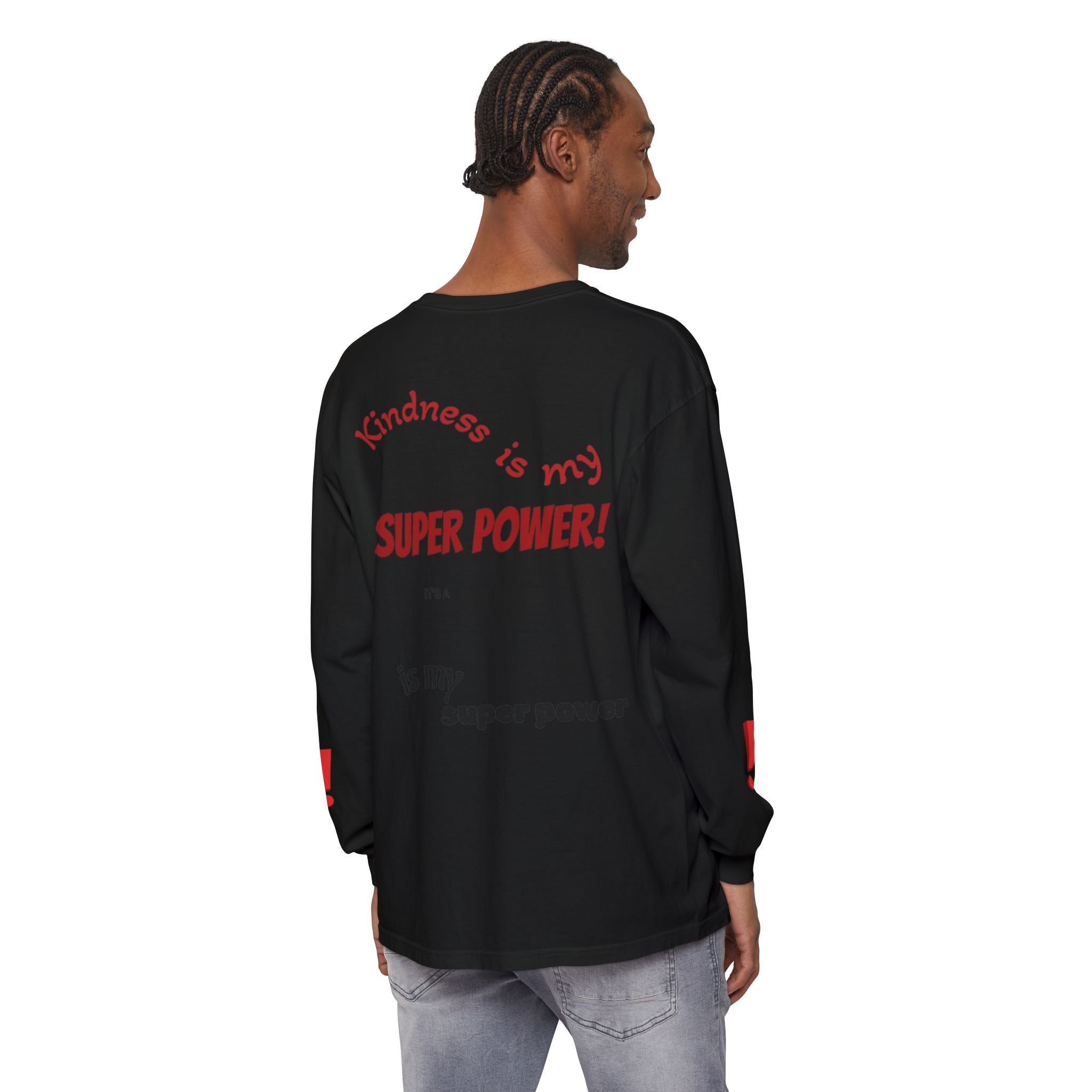 Superboy Long Sleeve T-Shirt - Kindness is My Superpower, Gift for Kids, Youth Apparel, Casual Wear, Birthday, Empowerment Shirt