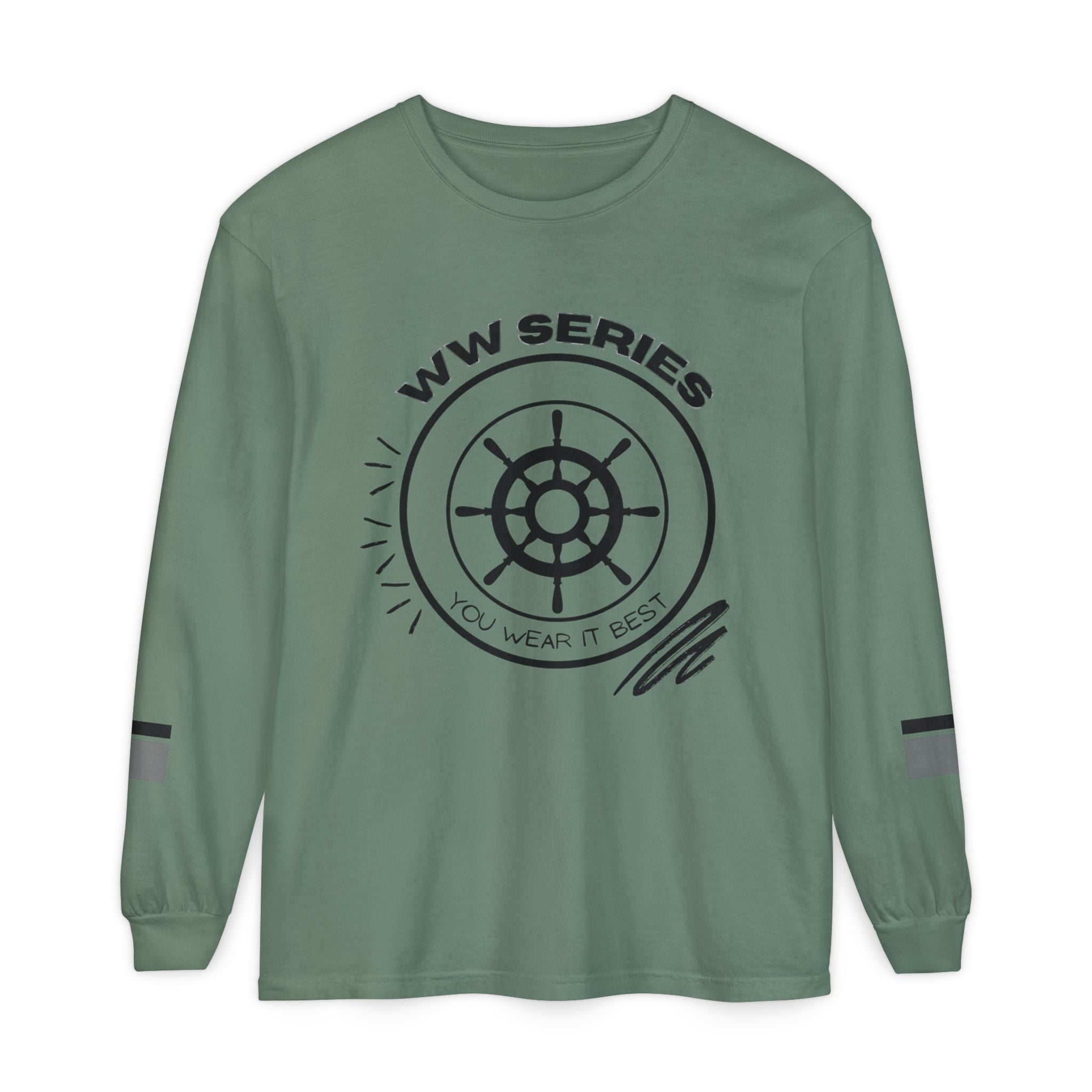 Stylish Unisex Long Sleeve Tee with WW Series Design, Casual Wear, Gift for Him/Her, Great for Parties, Summer Festivities
