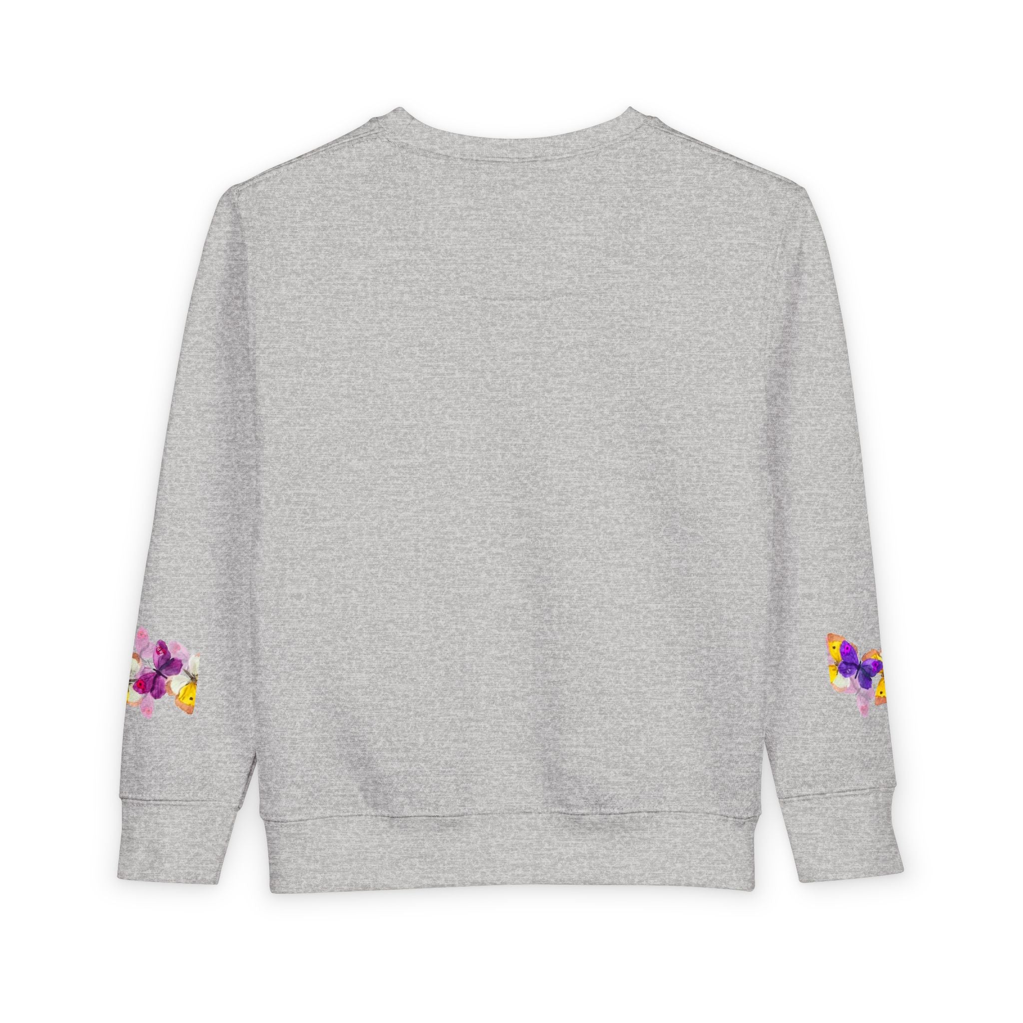 Toddler Sweatshirt — Orange Monarch Butterfly Crewneck (Cute Kids Nature Top)