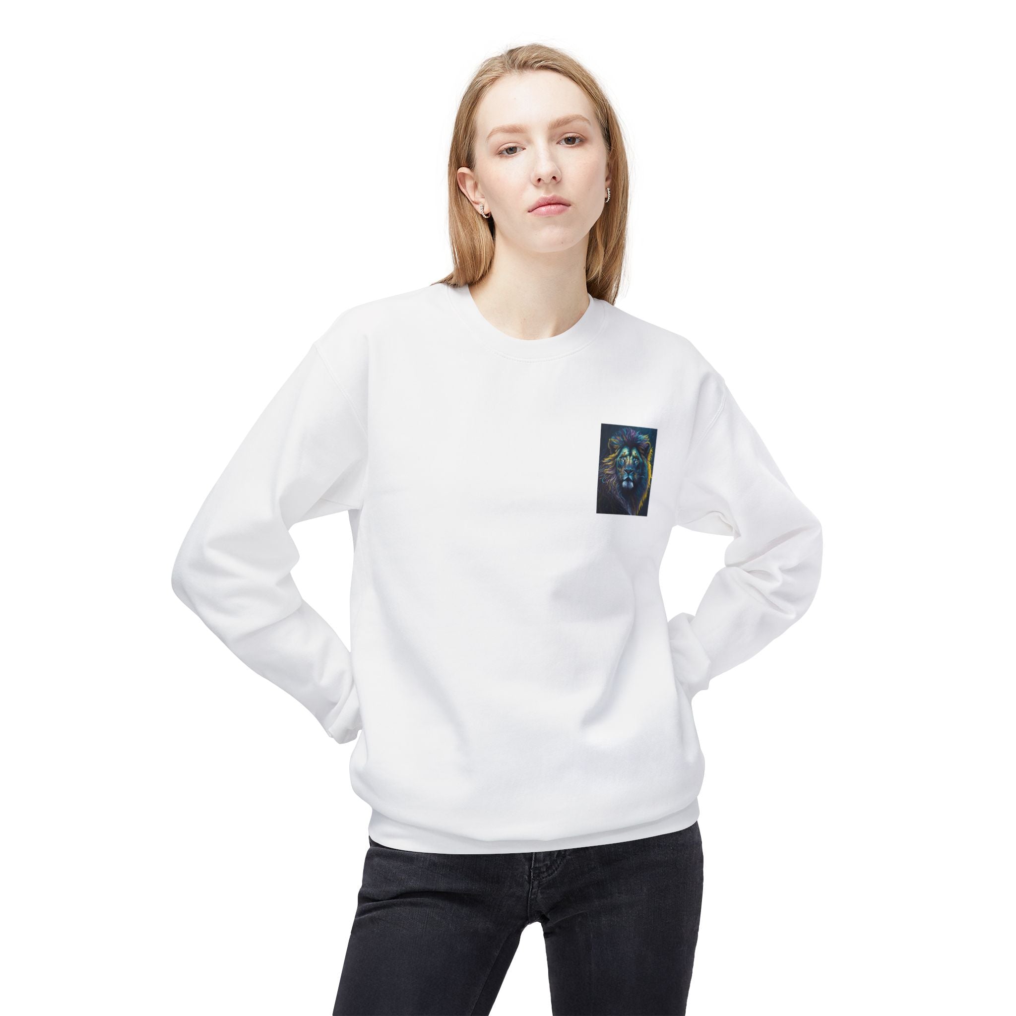 Vibrant Lion Crewneck Sweatshirt, Cozy Fleece Sweatshirt for Animal Lovers, Gift for Wildlife Enthusiasts, Stylish Casual Wear, [...]