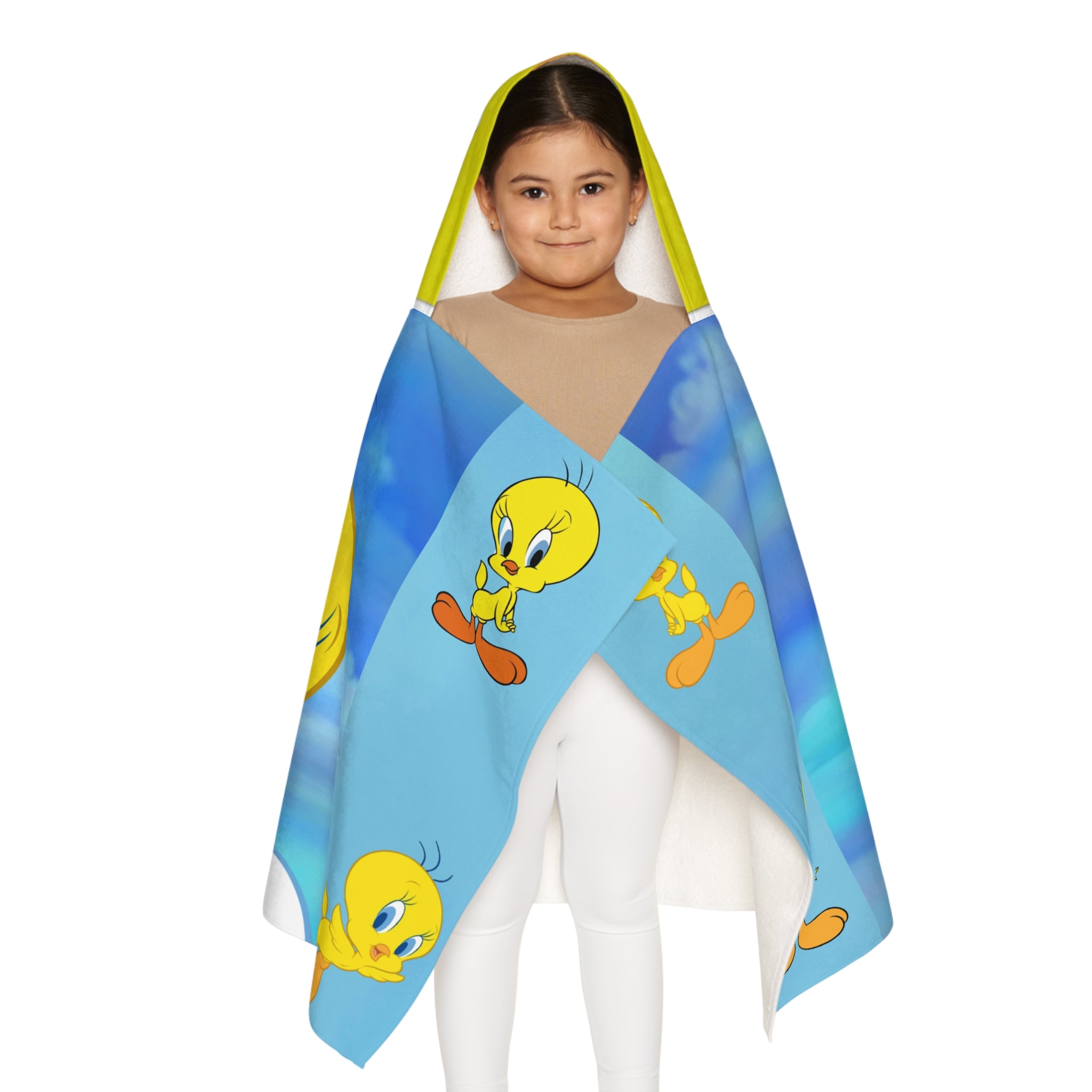 Tweety Hooded Youth Towel — Cute Cartoon Bath & Beach Wrap for Kids