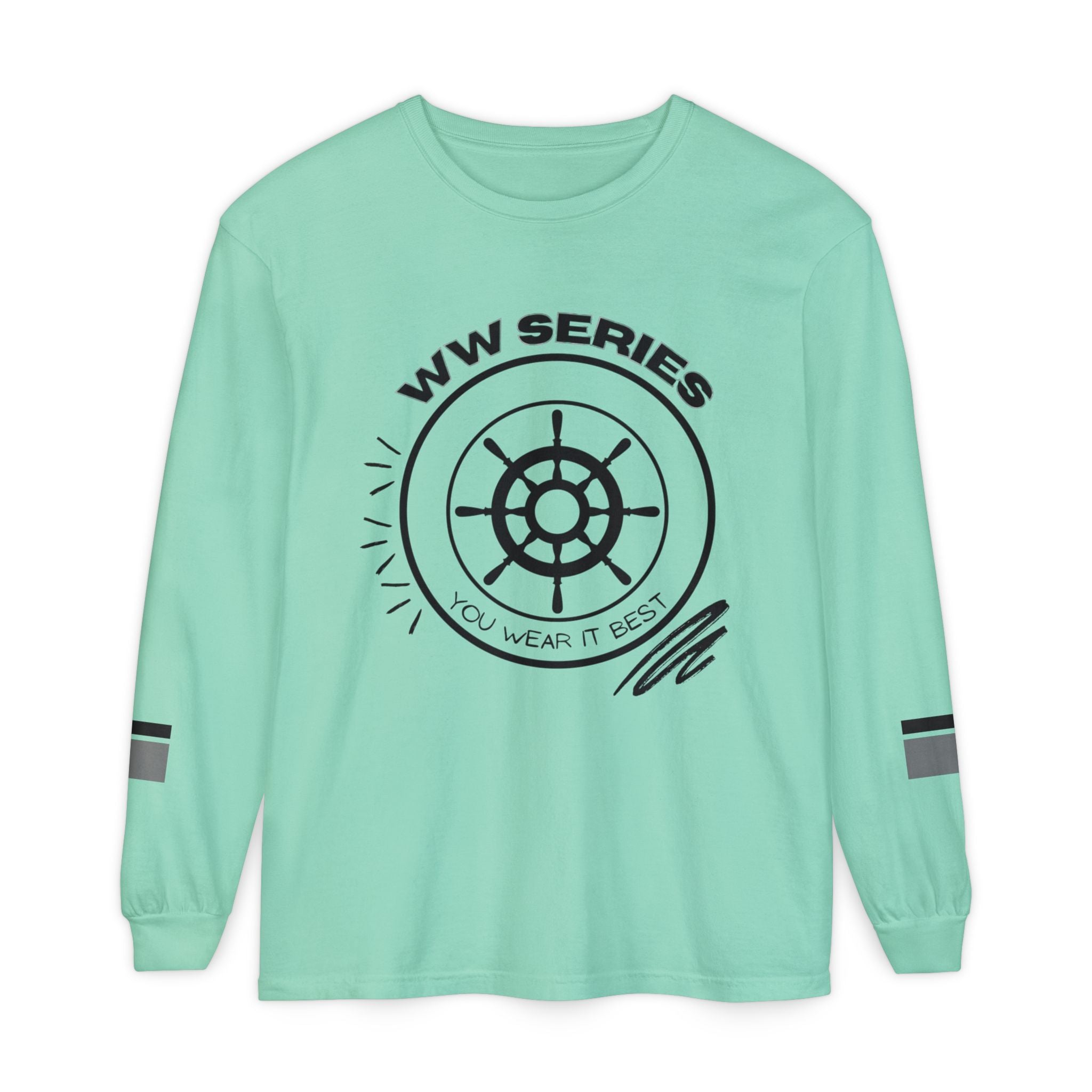Stylish Unisex Long Sleeve Tee with WW Series Design, Casual Wear, Gift for Him/Her, Great for Parties, Summer Festivities
