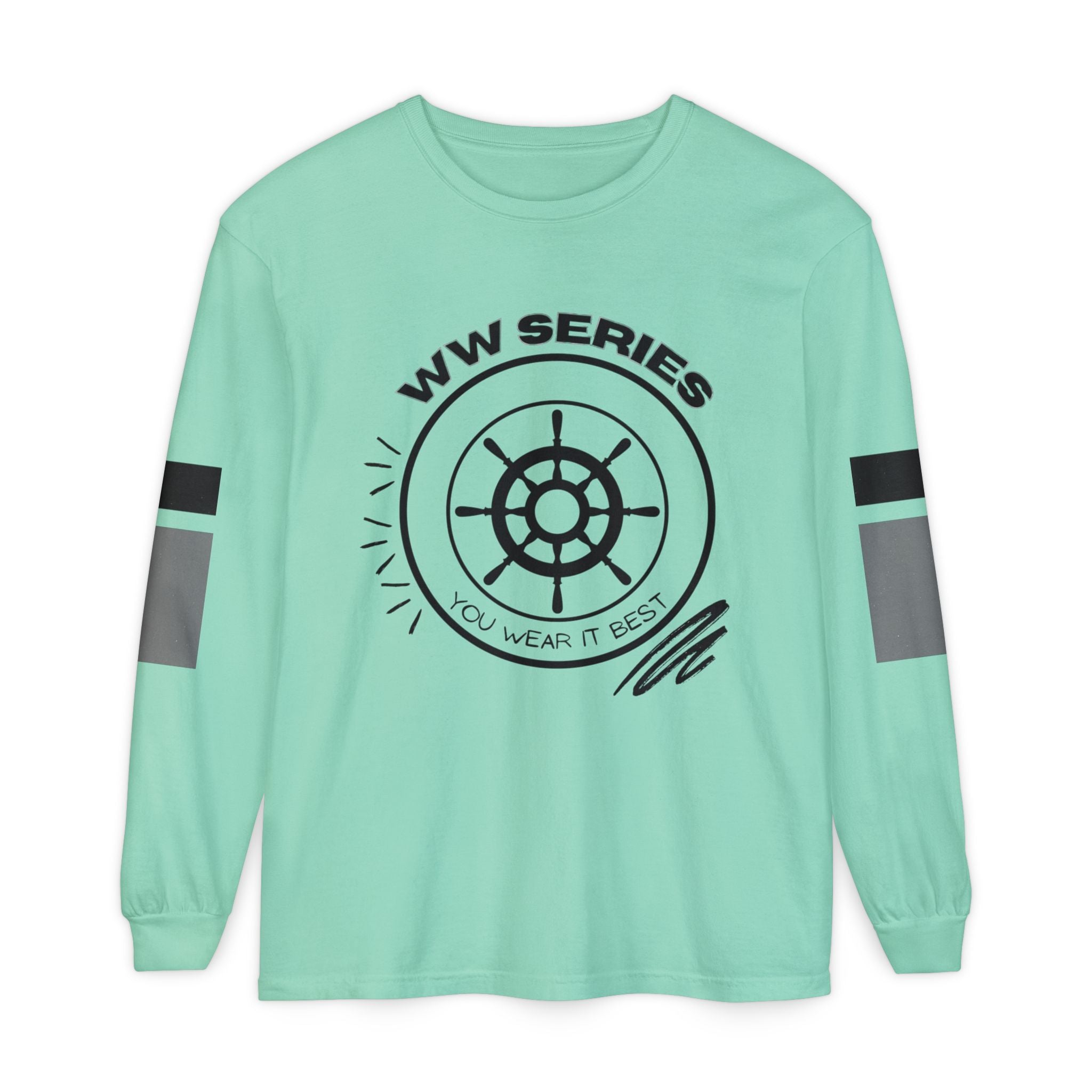 Stylish Unisex Long Sleeve Tee with WW Series Design, Casual Wear, Gift for Him/Her, Great for Parties, Summer Festivities