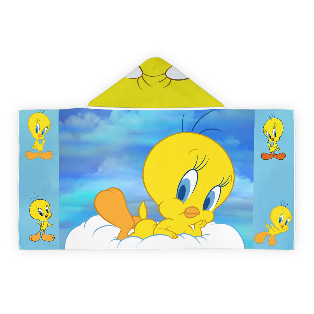 Tweety Hooded Youth Towel — Cute Cartoon Bath & Beach Wrap for Kids