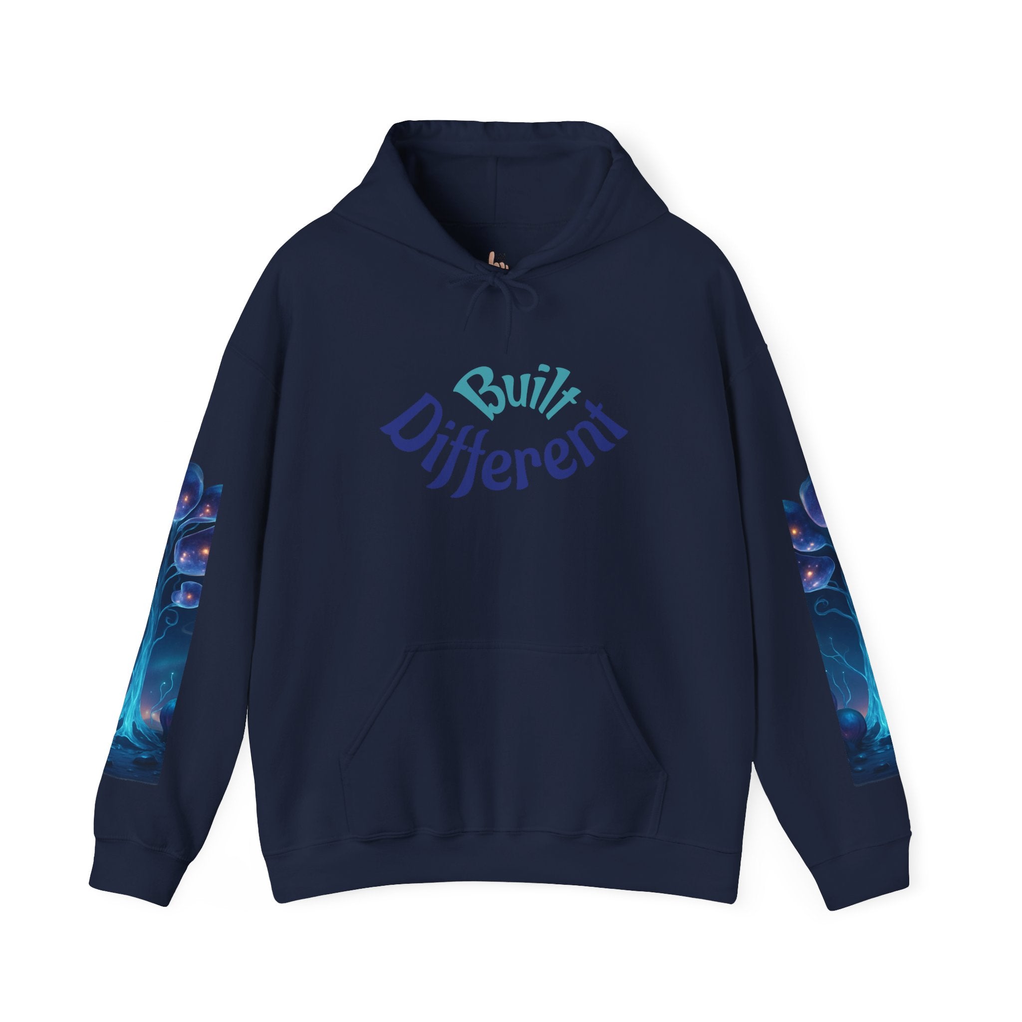 Unisex Heavy Blend Hooded Sweatshirt - Built Different, Cozy Hoodie, Trendy Sweatshirt, Gift for Him/Her, Casual Lounge Wear, Streetwear