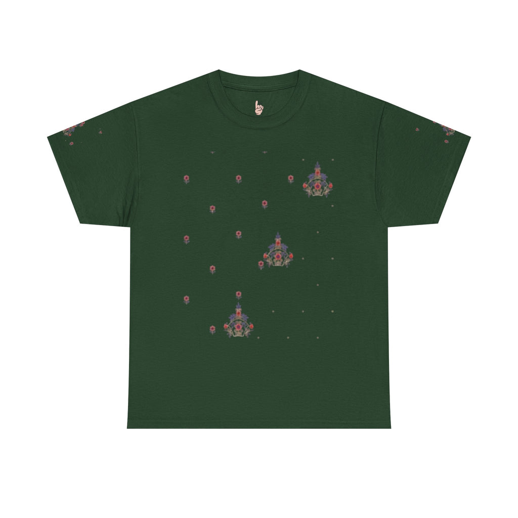 Space Invader Floral Tee — Retro Pixel Shooter Graphic T‑Shirt